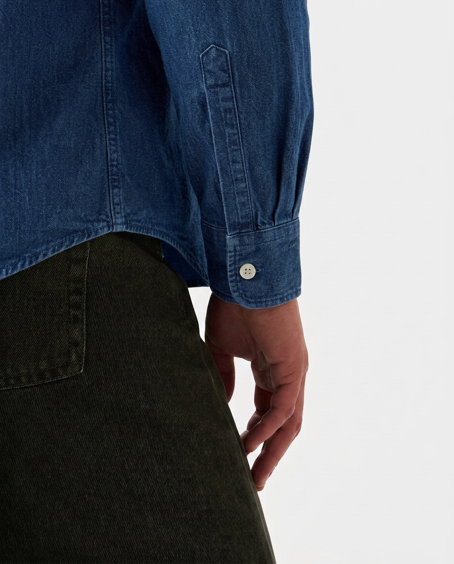 LAFAURIE VALENTIN chemise denim brut coton coupe droite