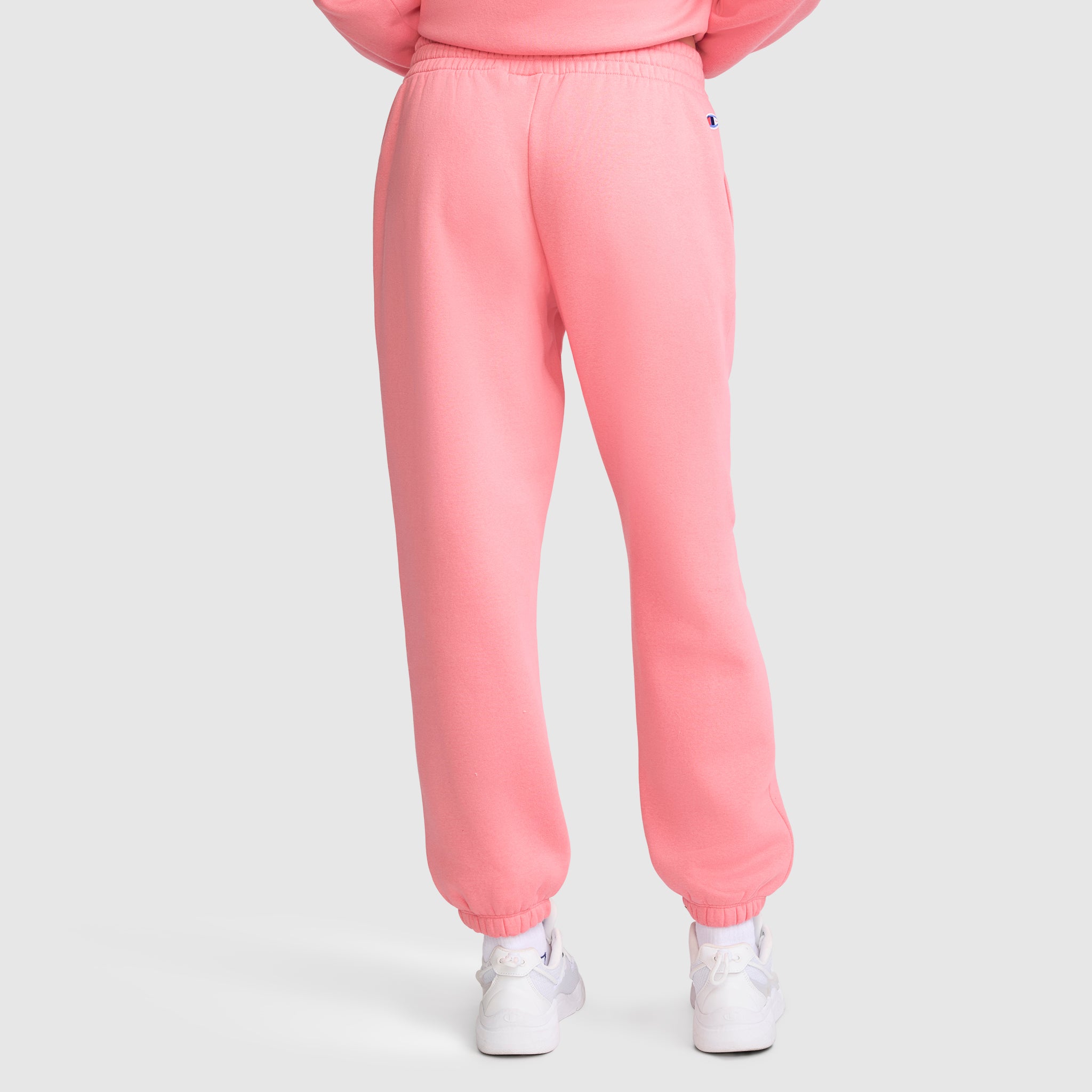 Champion Powerblend Oversized Sweatpants C Logo jogging femme Rose Fraise