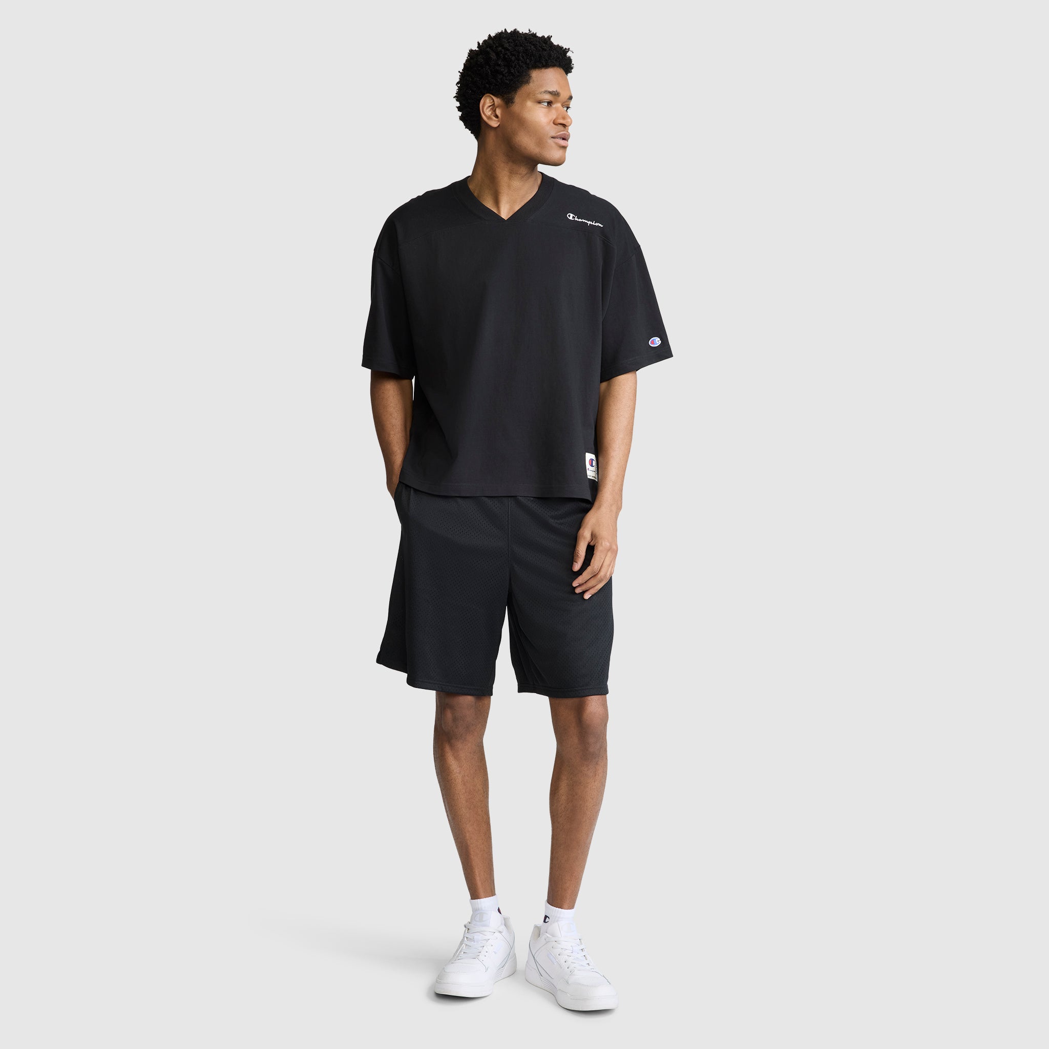 Champion Boxy T-Shirt coton manches courtes Noir
