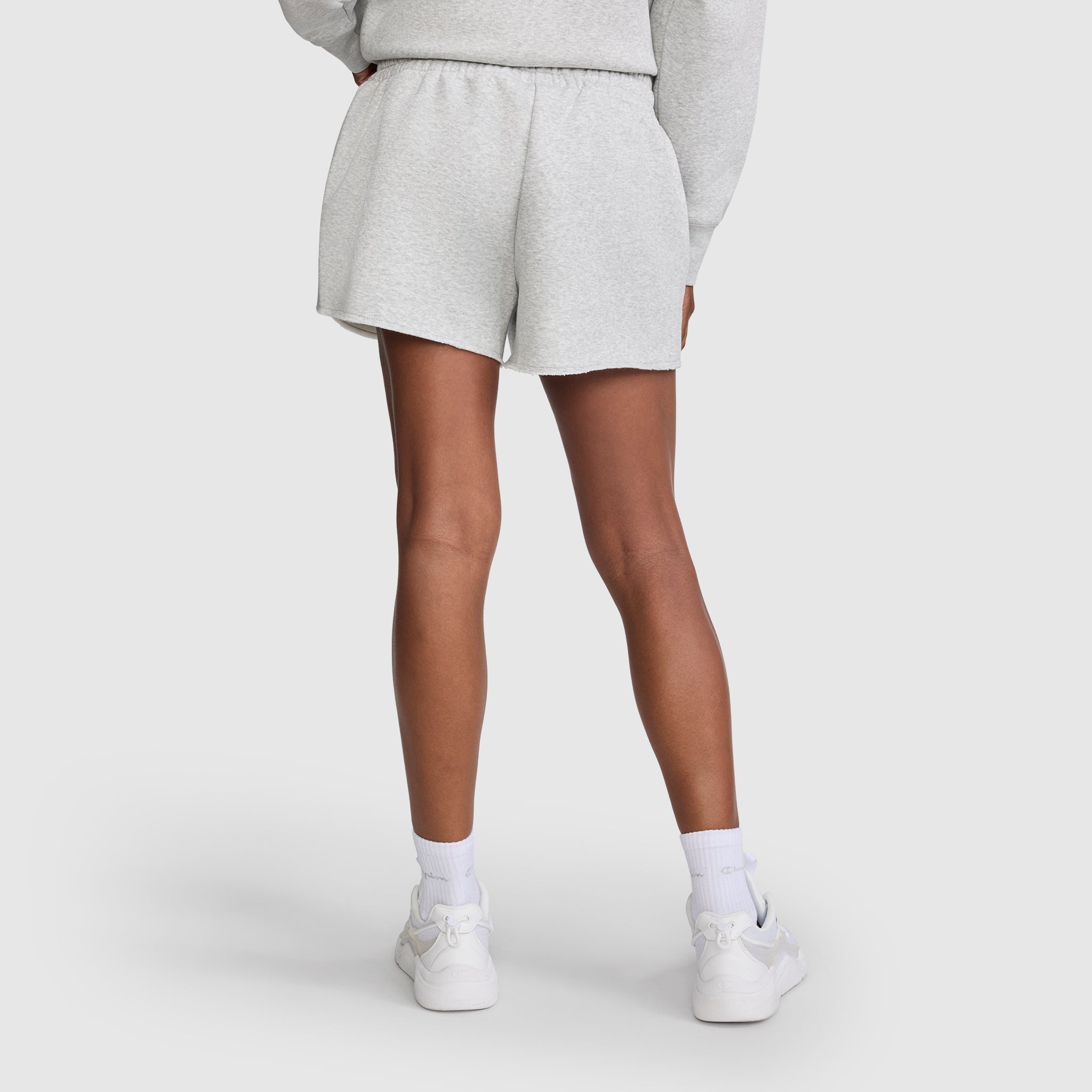 Champion Powerblend Short Femme Gris 3 Pouces Coton