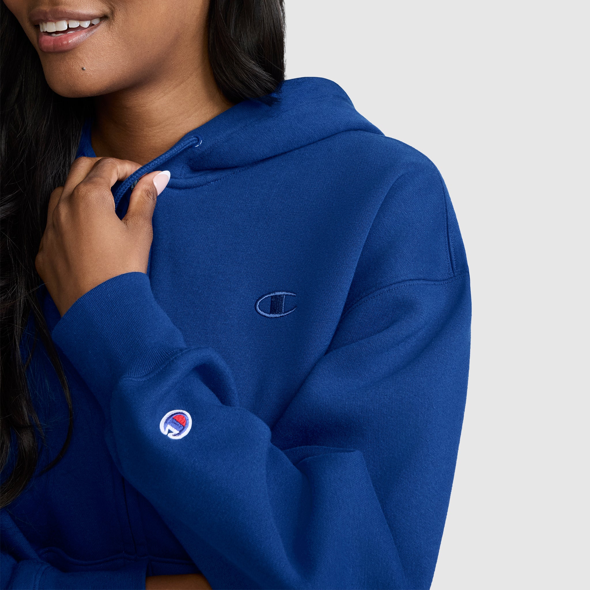 Champion Powerblend sweat zippé femme bleu molleton