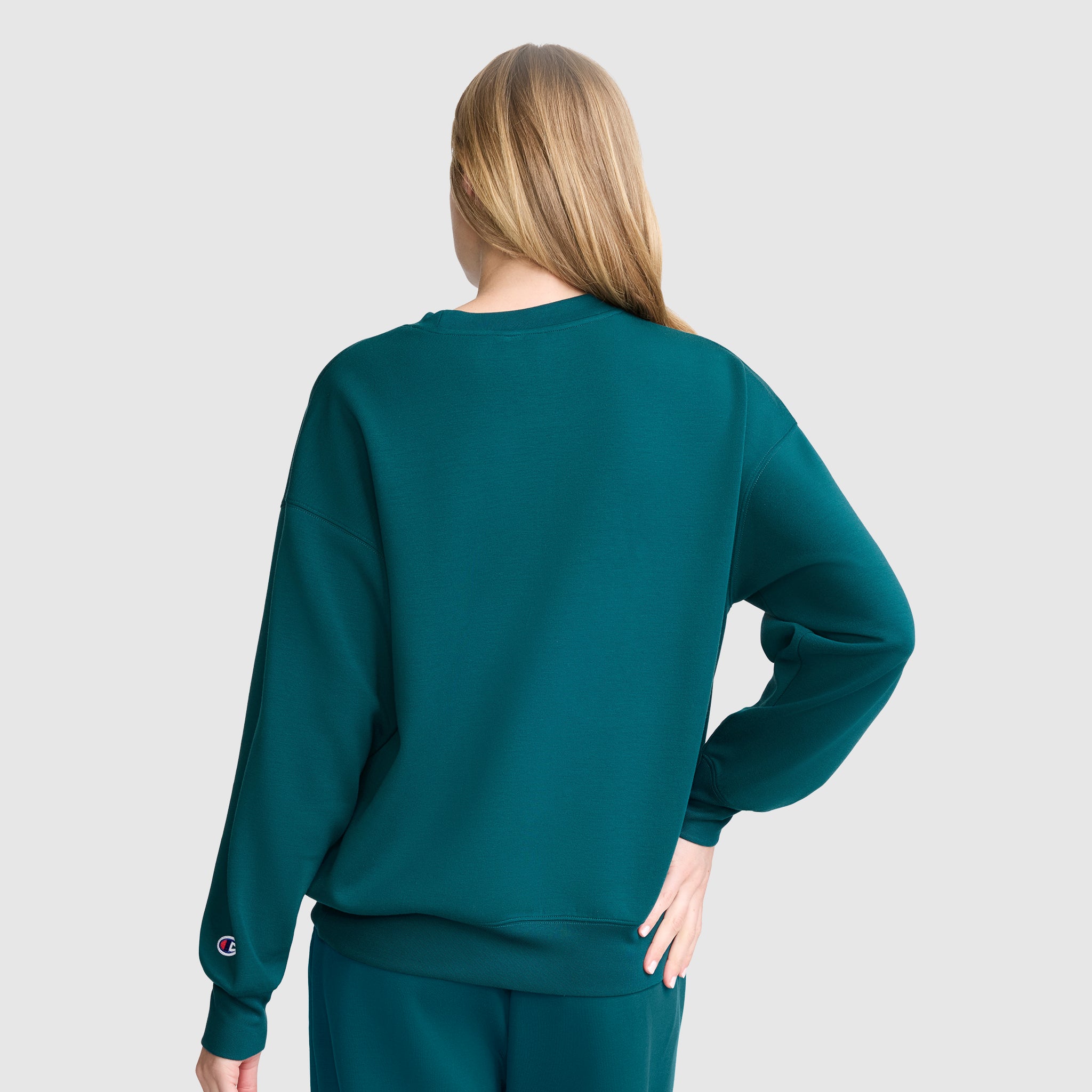 Champion Crewneck Pullover sweat femme Deep Teal modal stretch