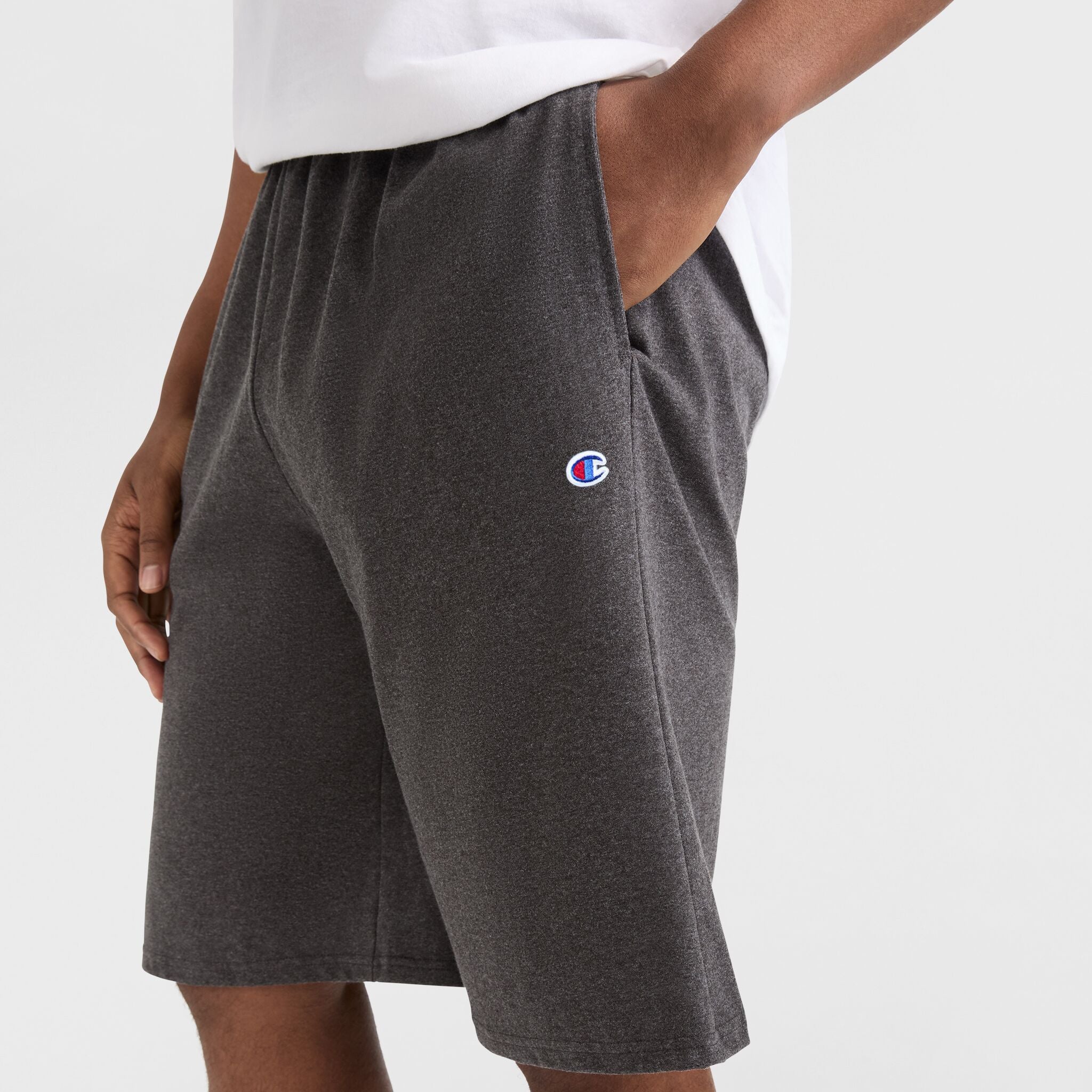 Champion Shorts 9" Lounge C Patch short gris chiné grande taille
