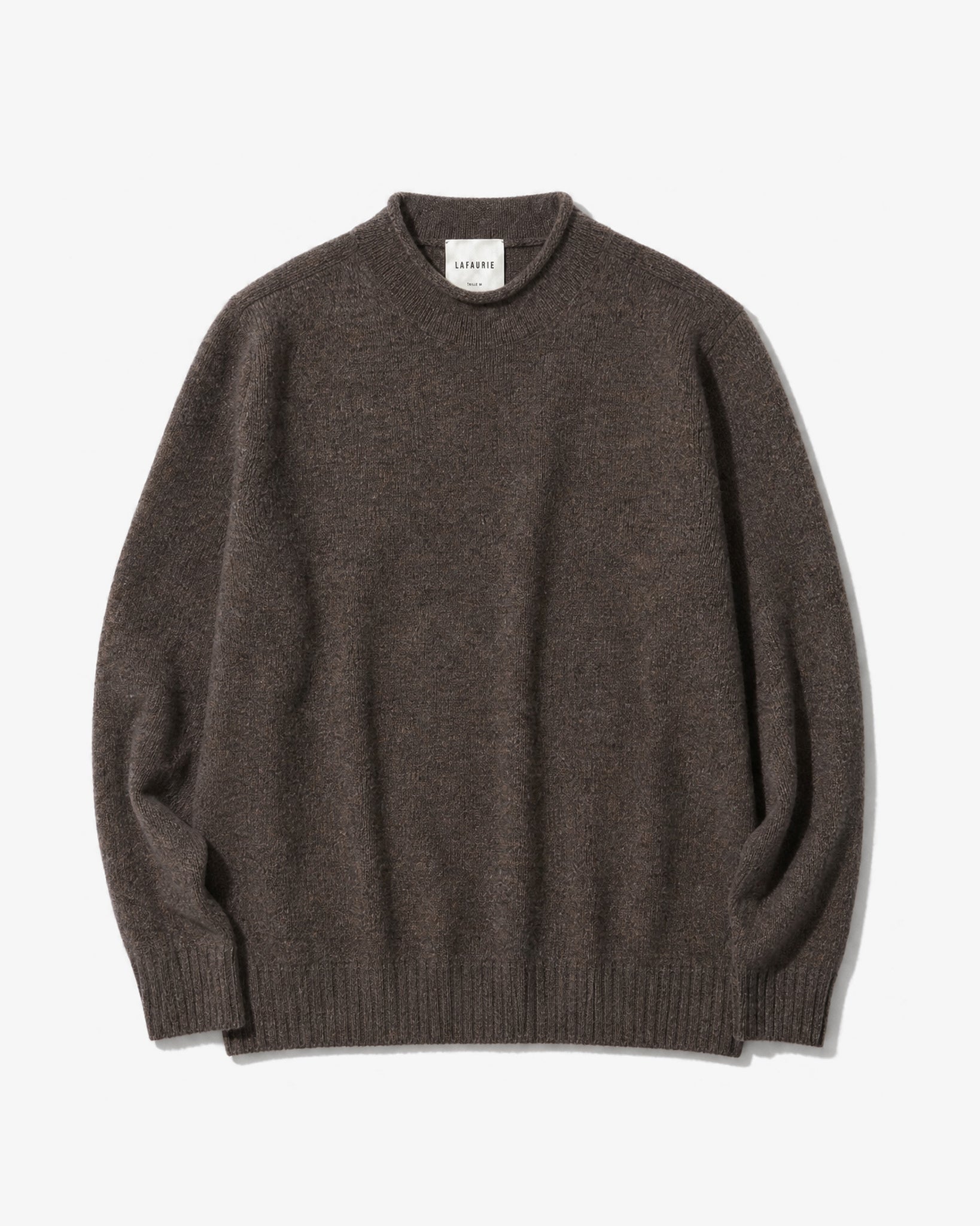 LAFAURIE PIETRO Beige Taupe pull 100% laine col montant