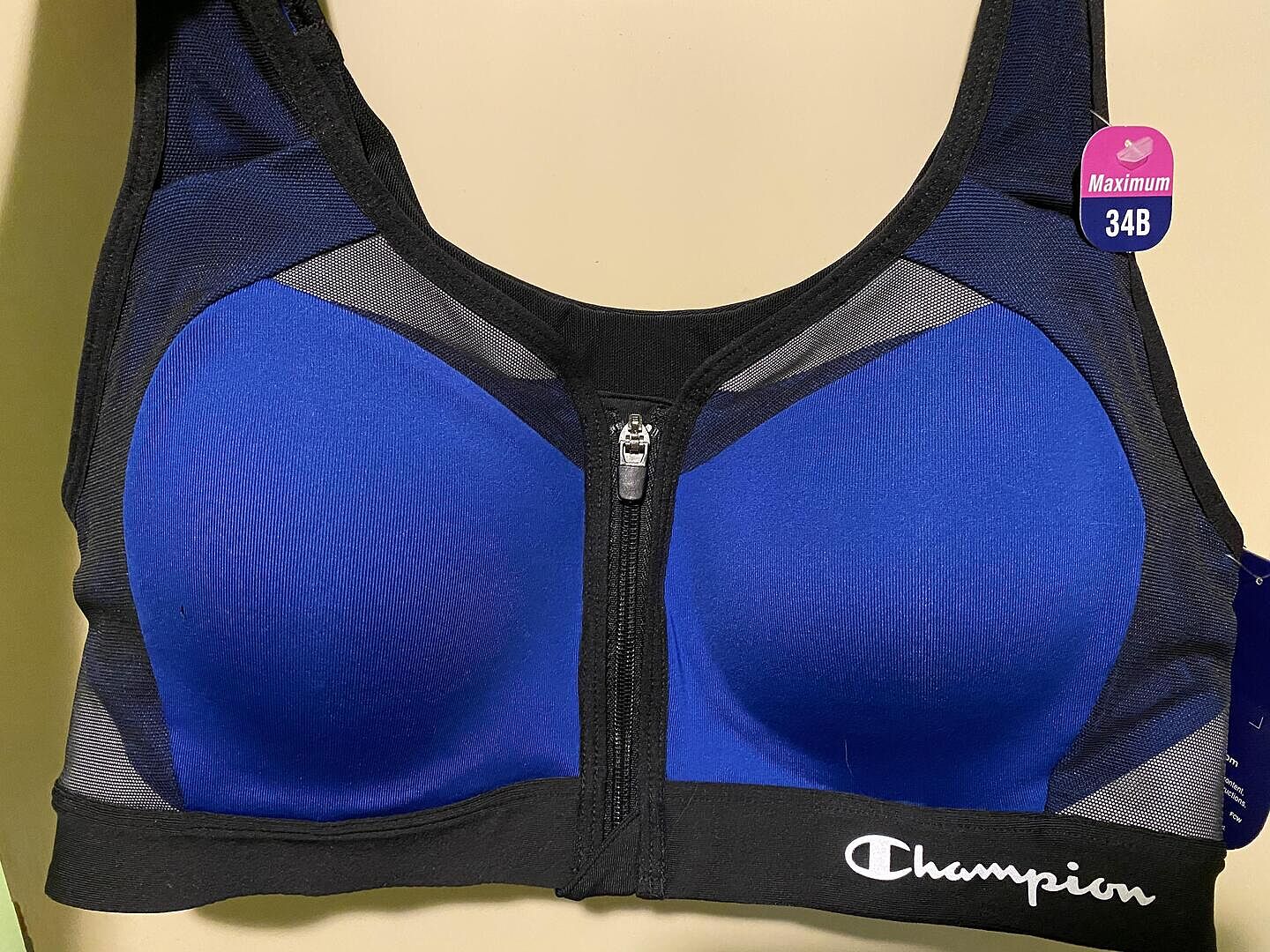 Champion Motion Control Zip Brassière Sport Oxford Grey Maintien Fort