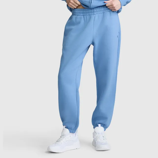 Champion Powerblend Oversized Sweatpants C Logo jogging femme Bleu Riviera