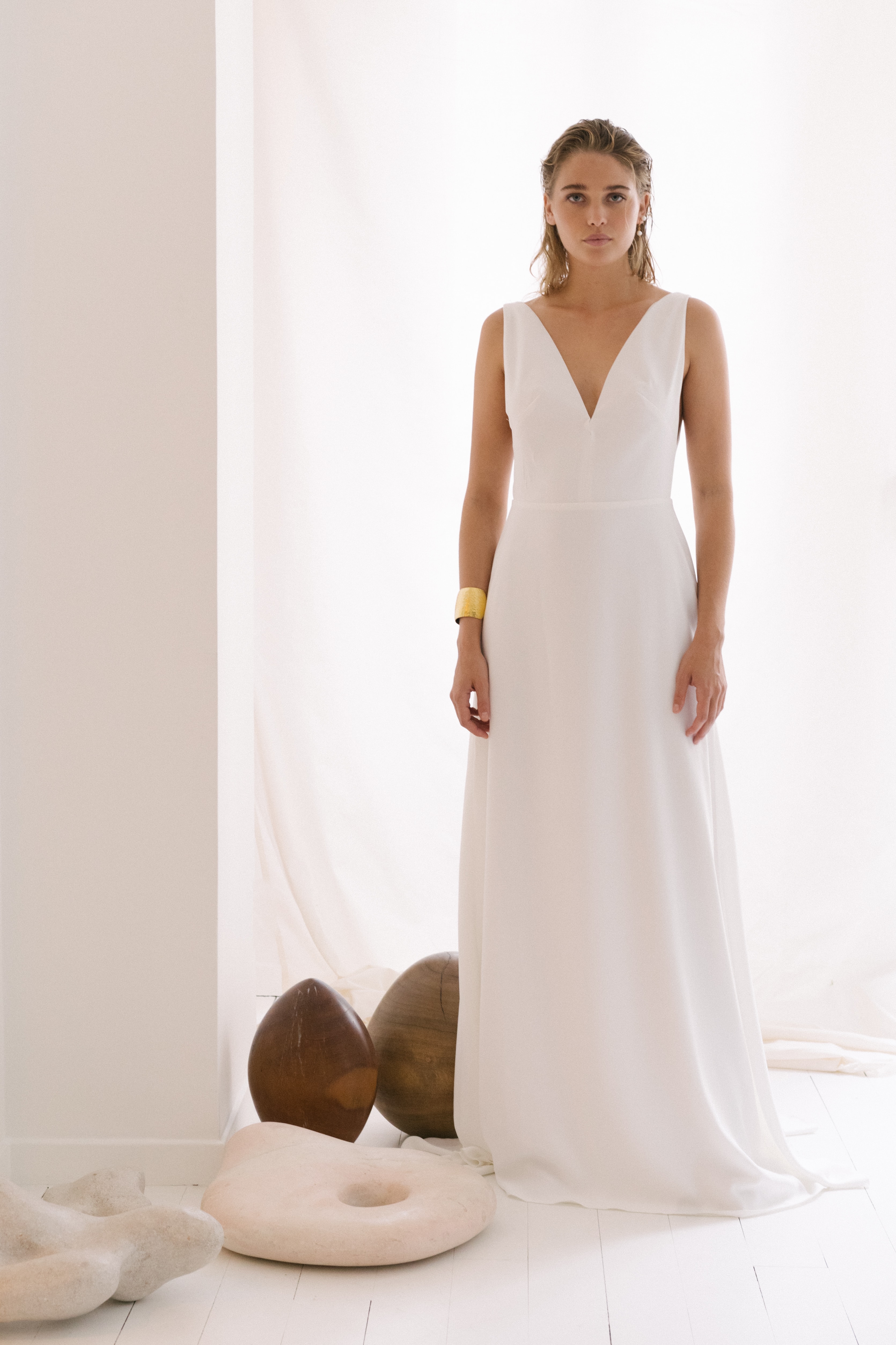 Maison Floret Sur-mesure Jens robe mariée crêpe fluide