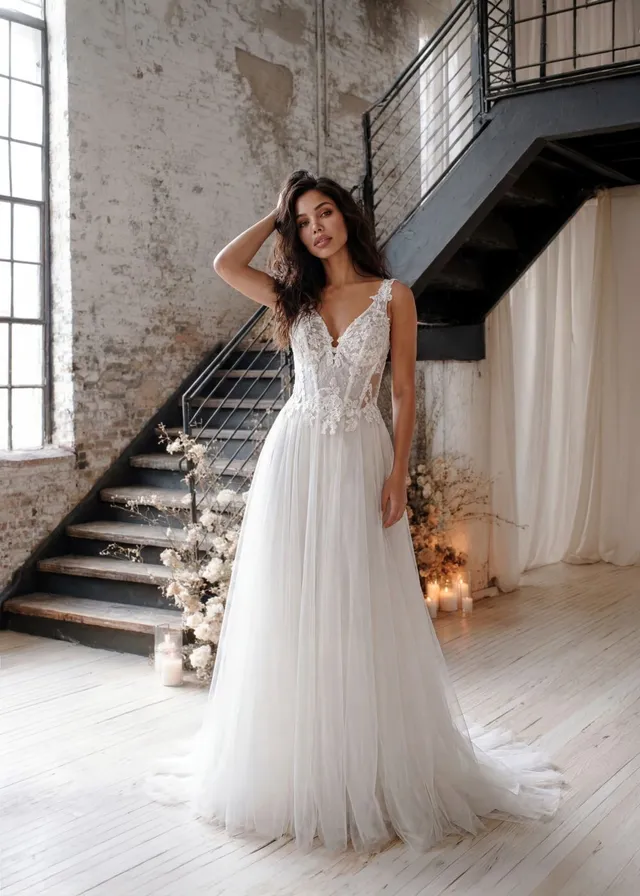 Hervé Paris Promise Petra robe de mariée longue