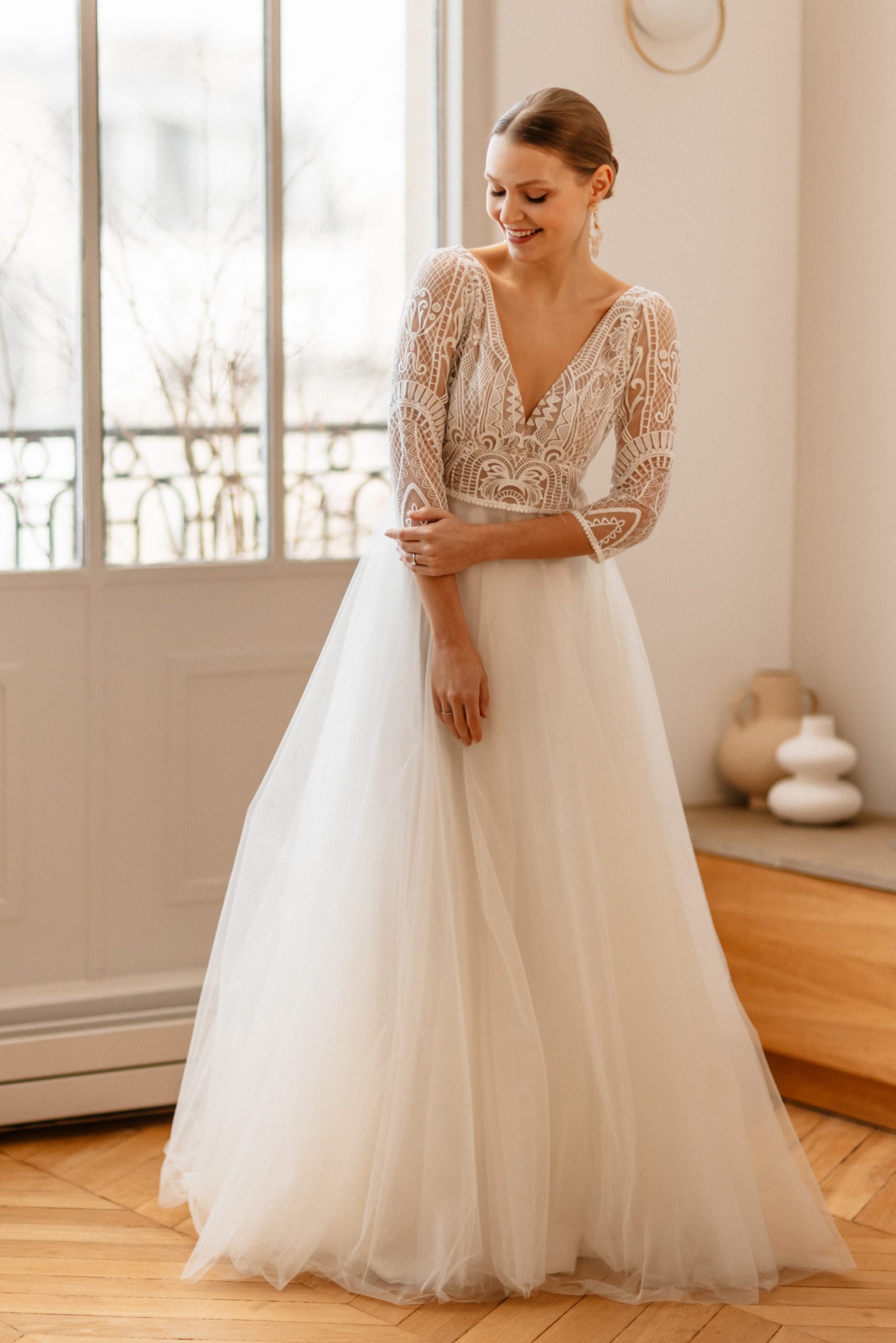 Le Jour de Notre Oui Julie robe de mariée satin sirène