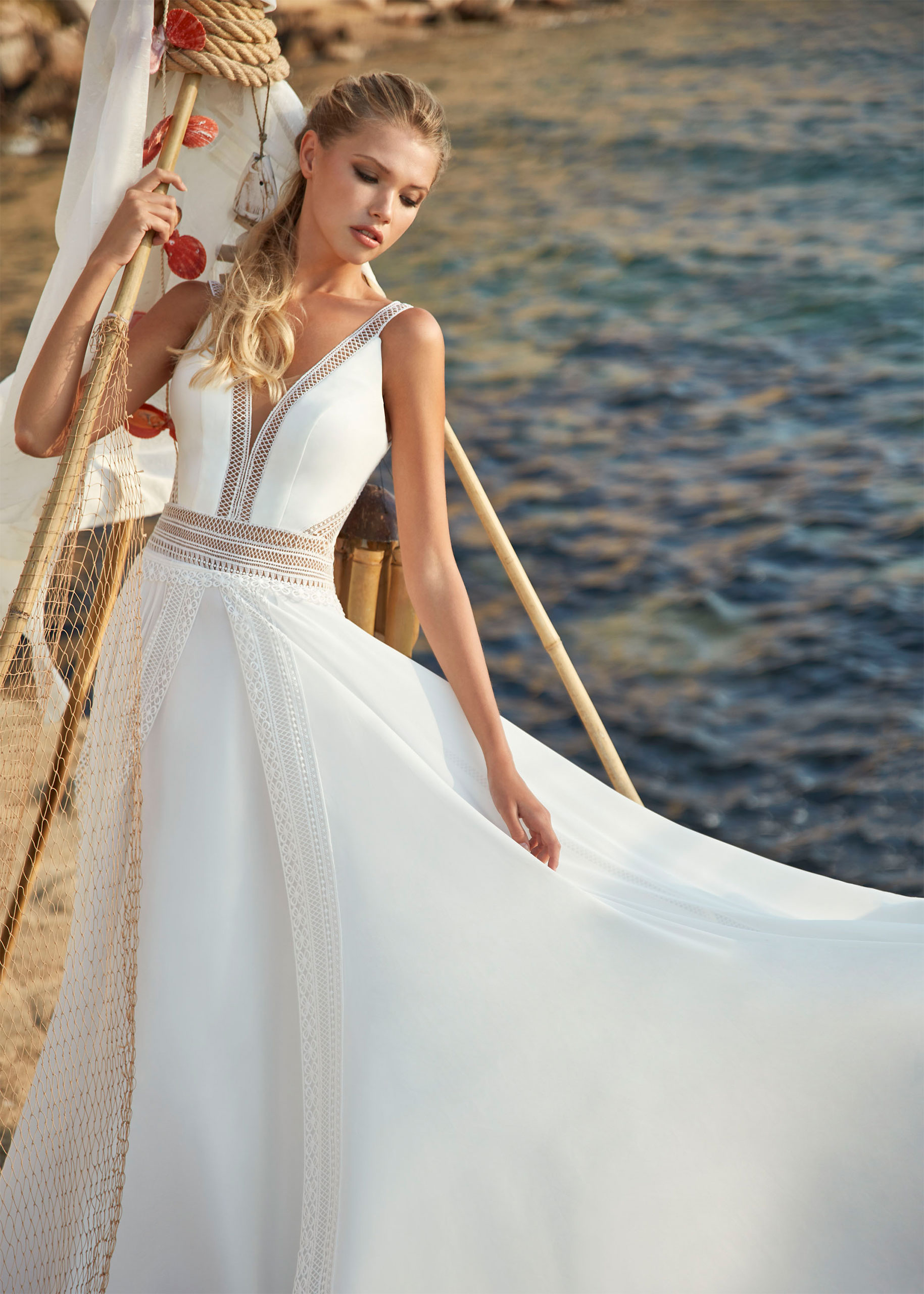 Hervé Paris Boho Destination Vernet robe de mariée blanche
