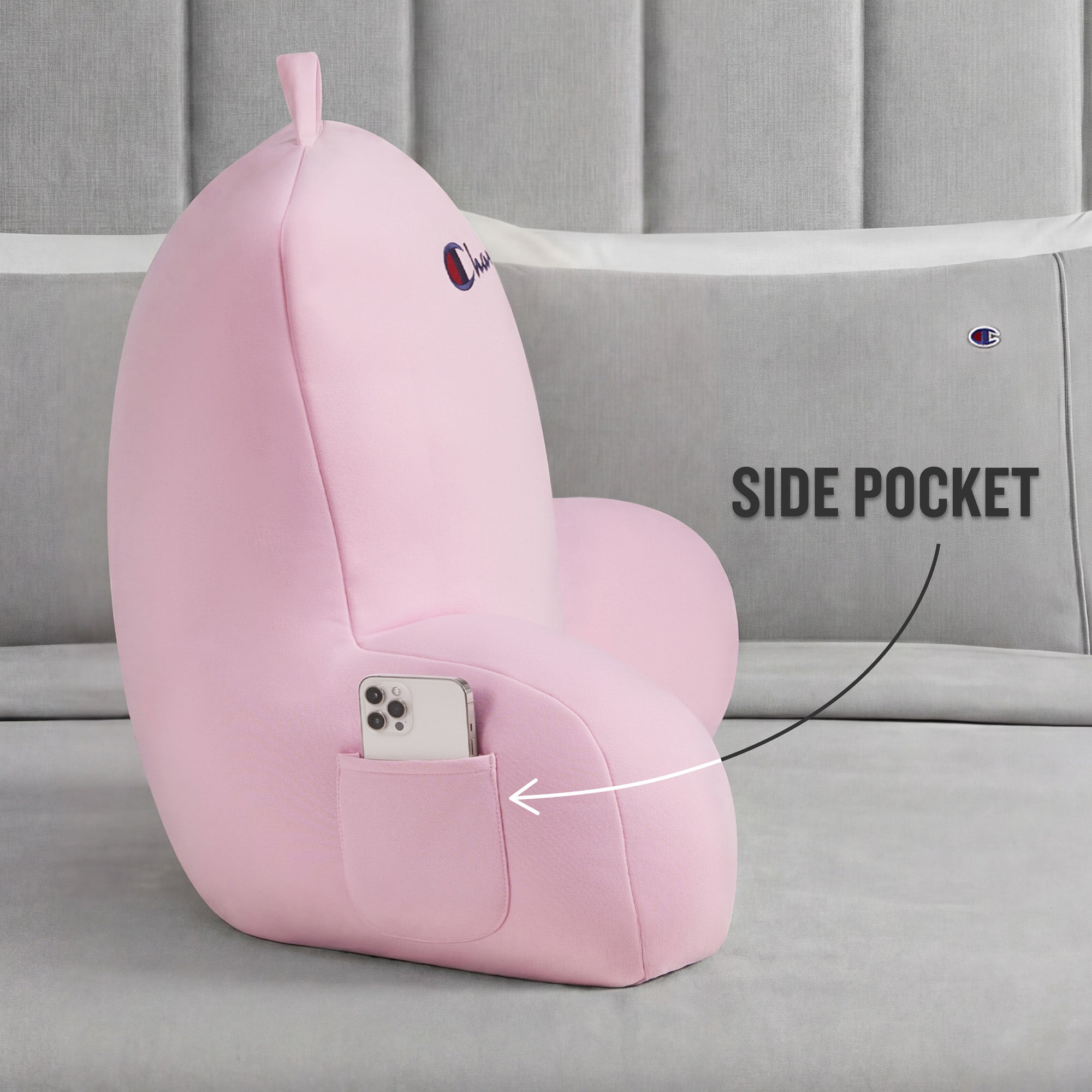 Champion Jersey coussin de lecture rose 34 pouces