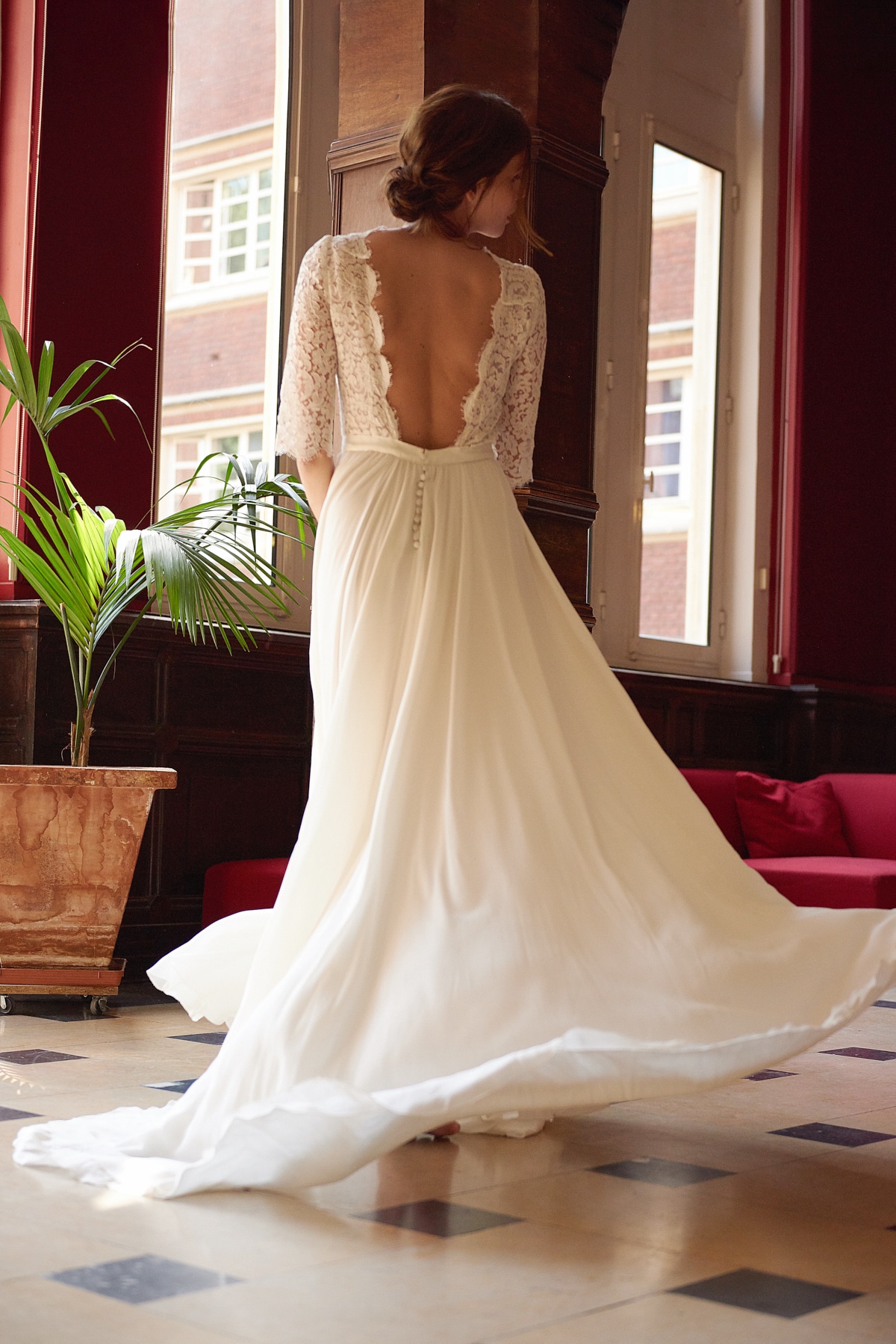 Maison Floret Sur-mesure Spencer robe dentelle Calais
