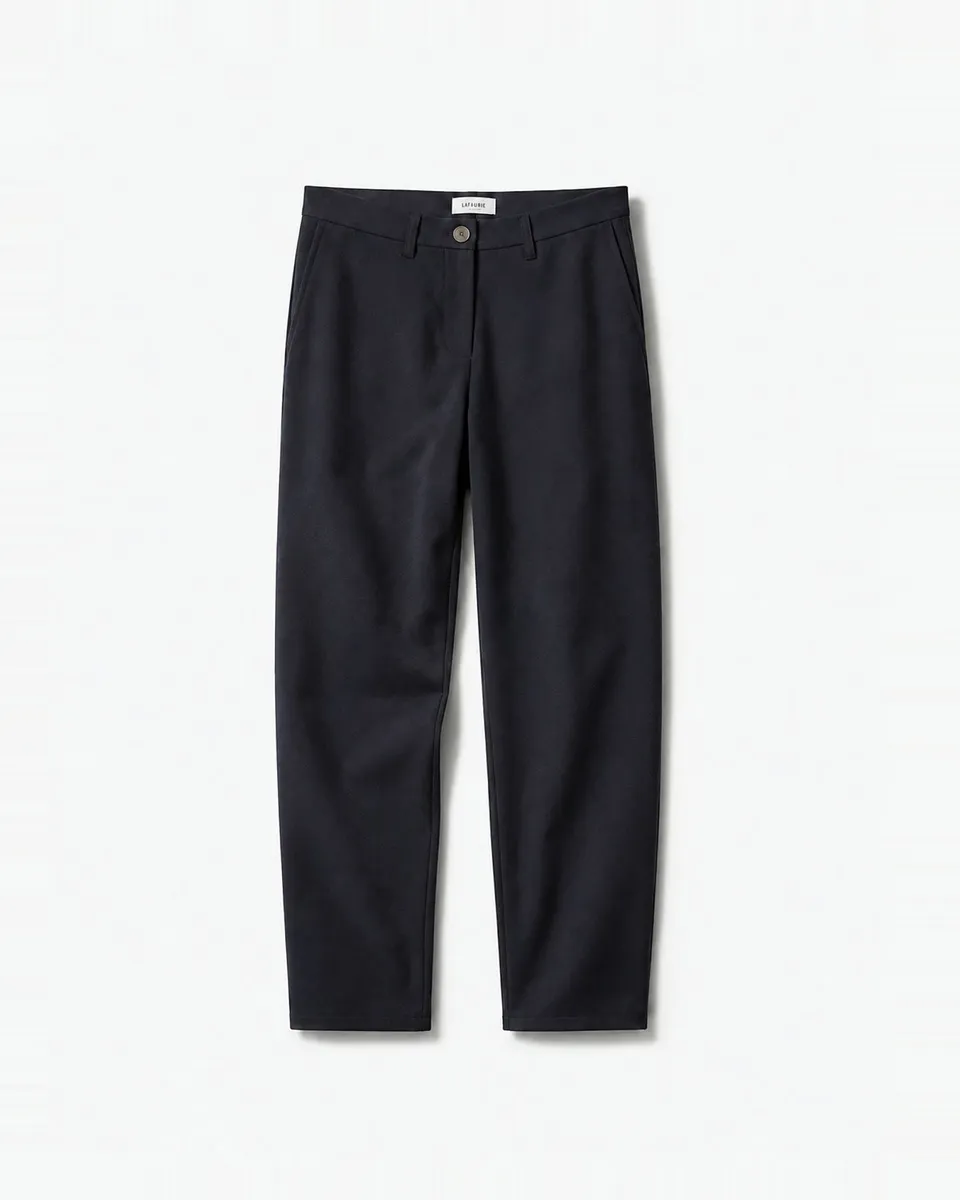 LAFAURIE MARCEL Flanelle pantalon navy laine vierge