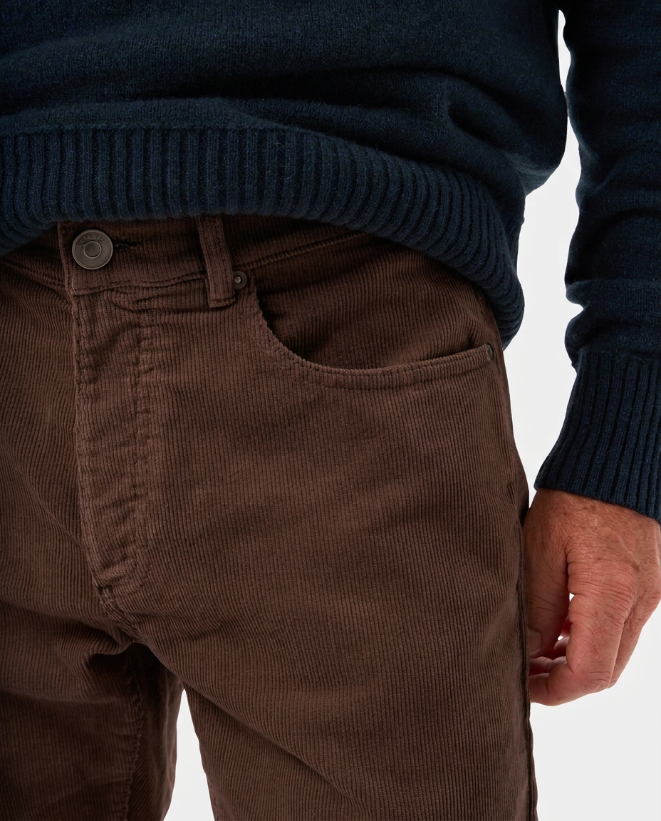 Lafaurie Cassius pantalon velours lie de vin coupe ajustée