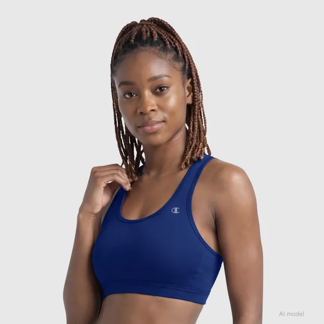 Champion Compression C Logo brassière de sport bleu profond maintien modéré