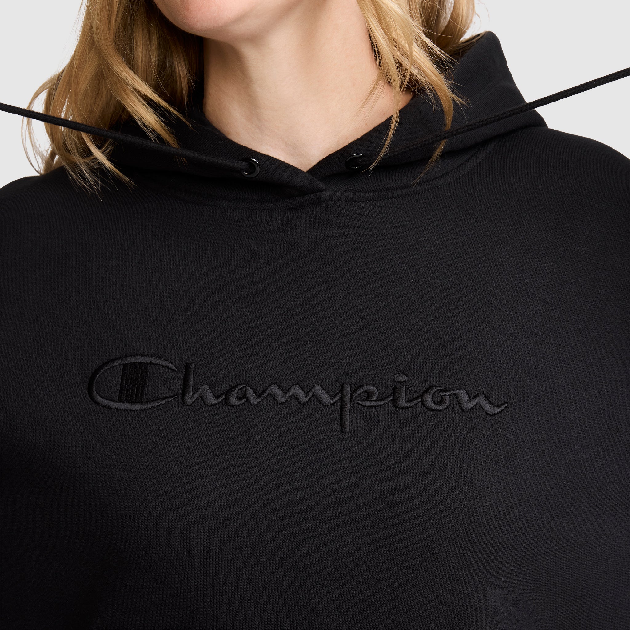 Champion Powerblend Freshman hoodie femme noir molleton