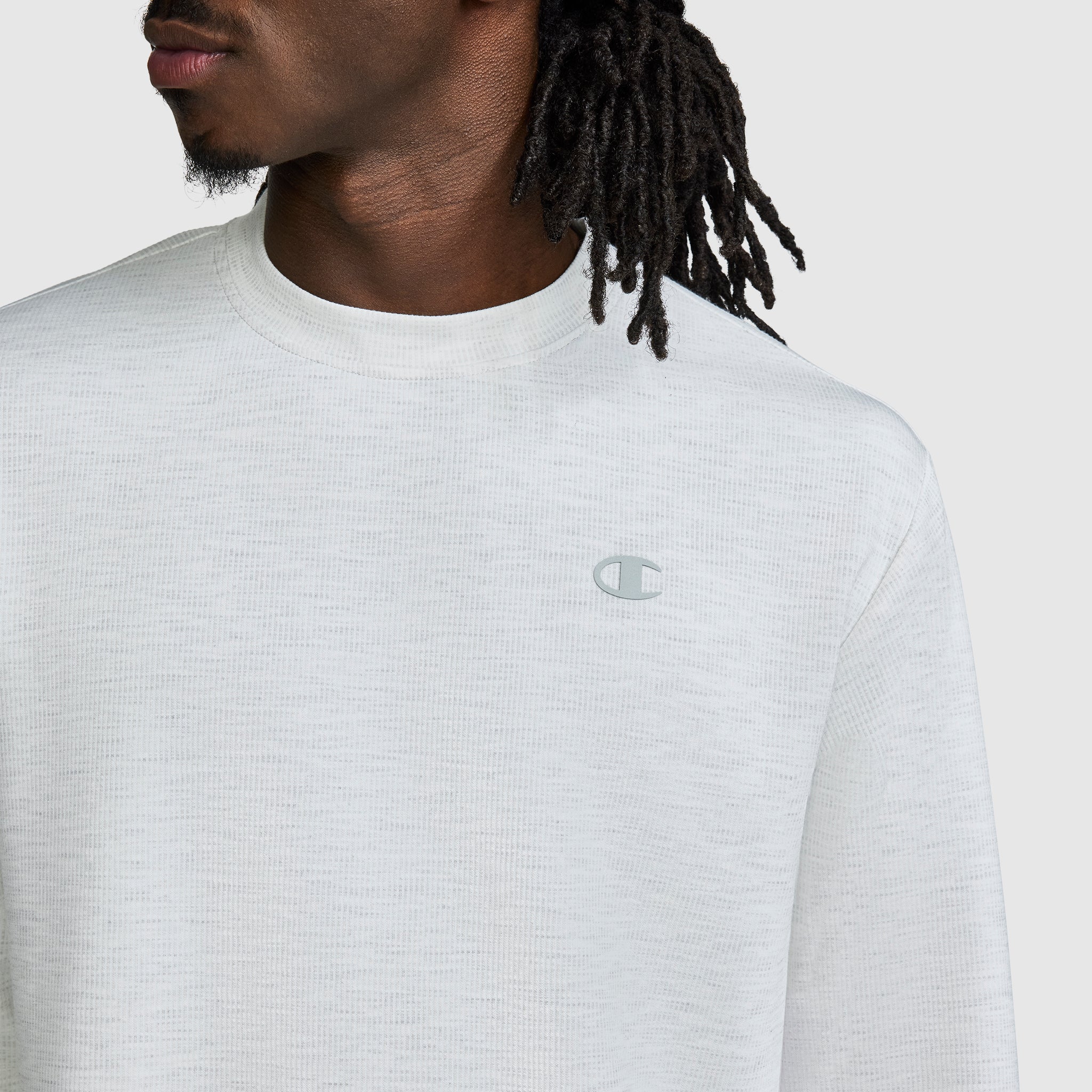 Champion Sport Sweat Homme Gris Platinum Silver Heather