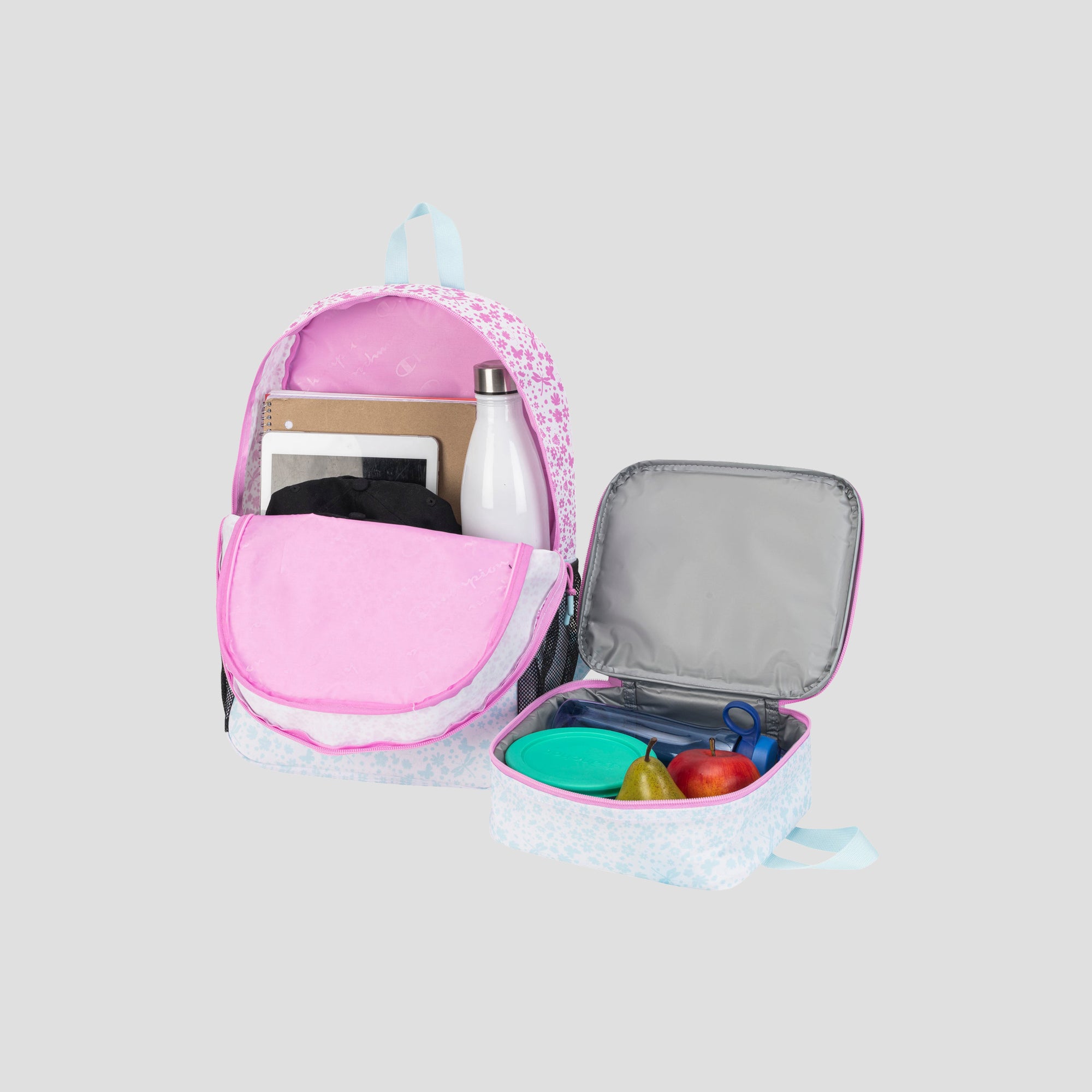 Champion Mode sac à dos enfant rose bleu + lunch box polyester