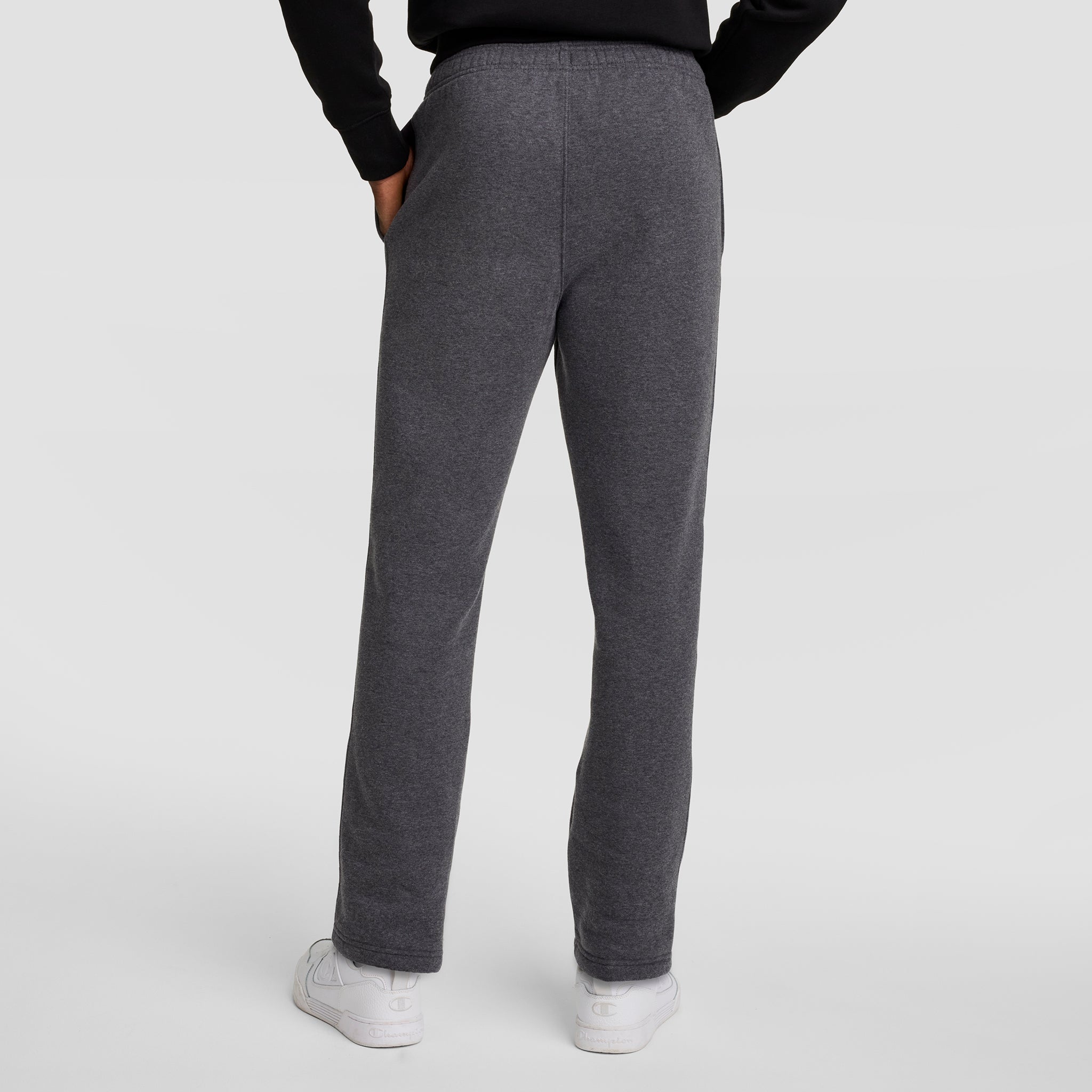 Champion Powerblend Open Hem C Logo sweatpants jogging gris molleton
