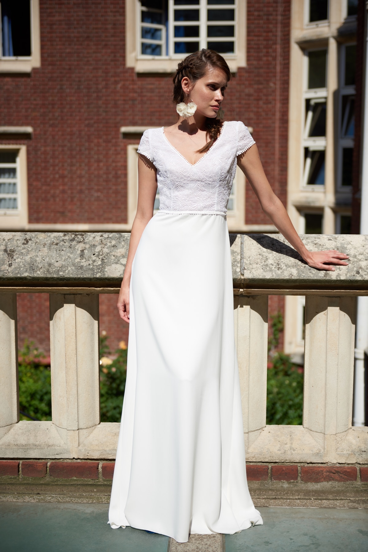 Maison Floret Sur-mesure Hamilton robe organza brodé