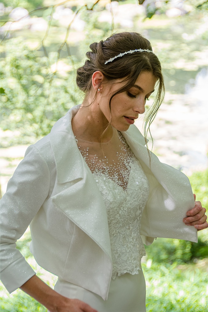 Le Jour de Notre Oui PERFECTO veste mariée blanche