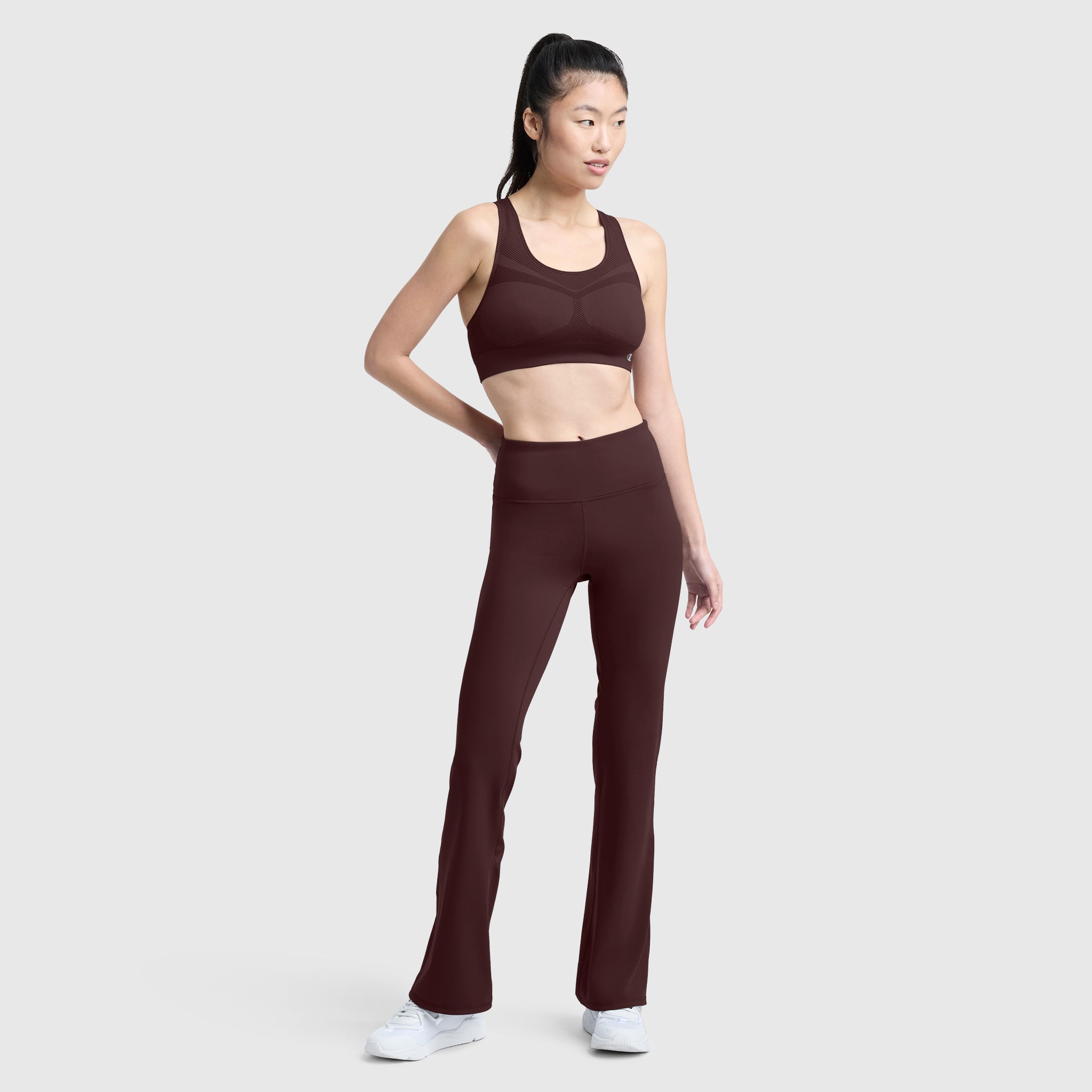 Champion Soft Touch Flare legging évasé marron chocolat anti-odeur