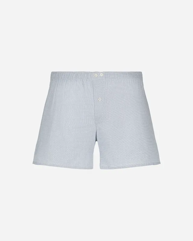 Lafaurie Vinnie Blanc/Ciel caleçon rayé coton homme