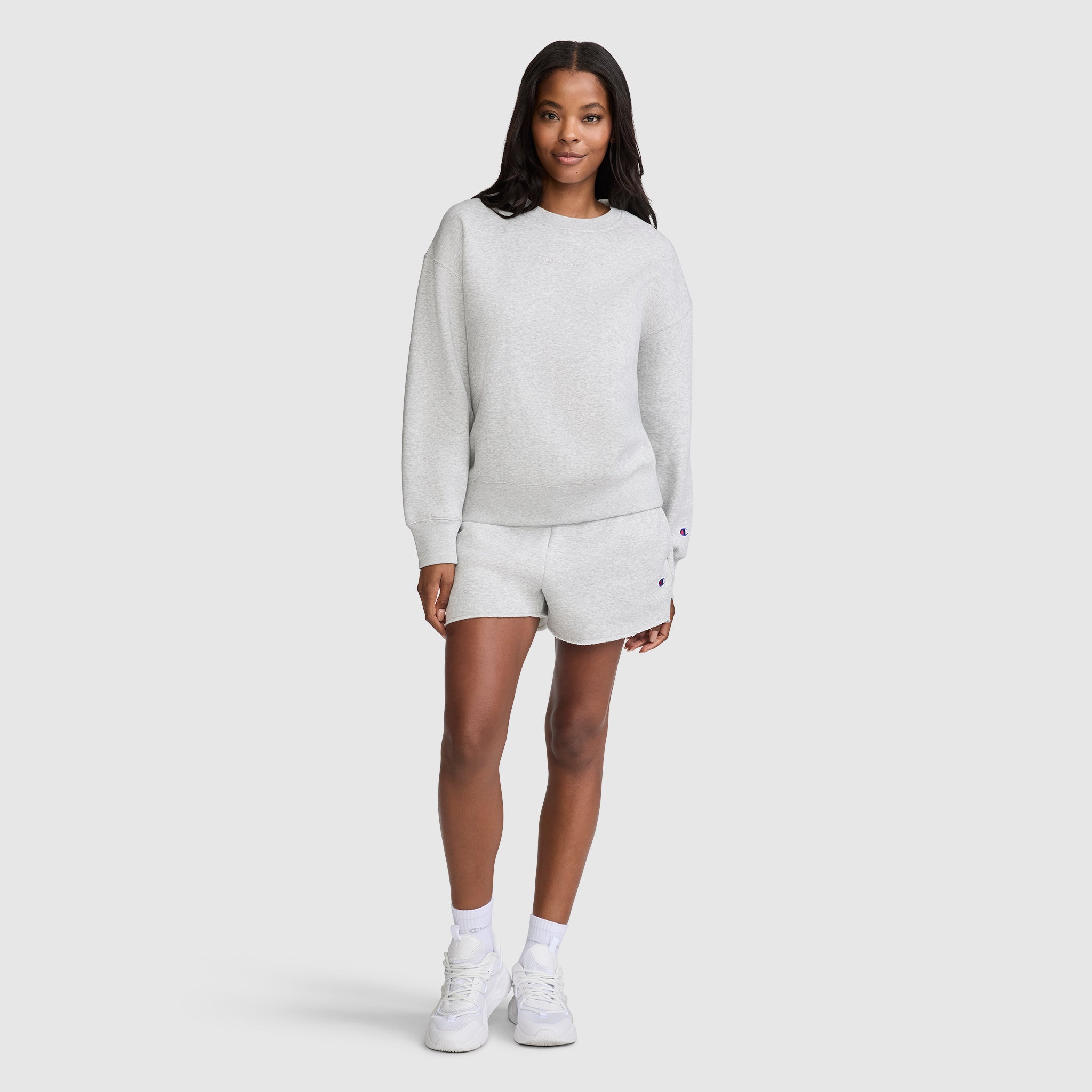 Champion Powerblend Crewneck Sweatshirt sweat femme gris