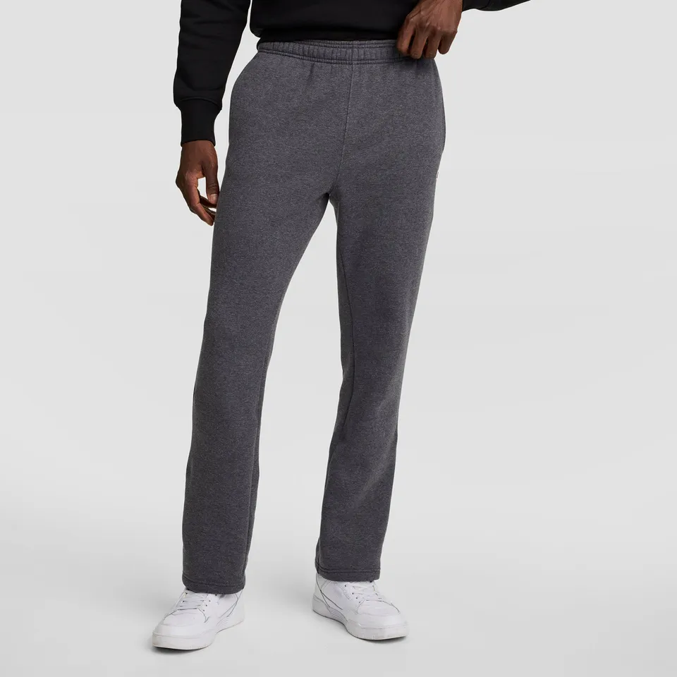 Champion Powerblend Open Hem C Logo sweatpants jogging gris molleton