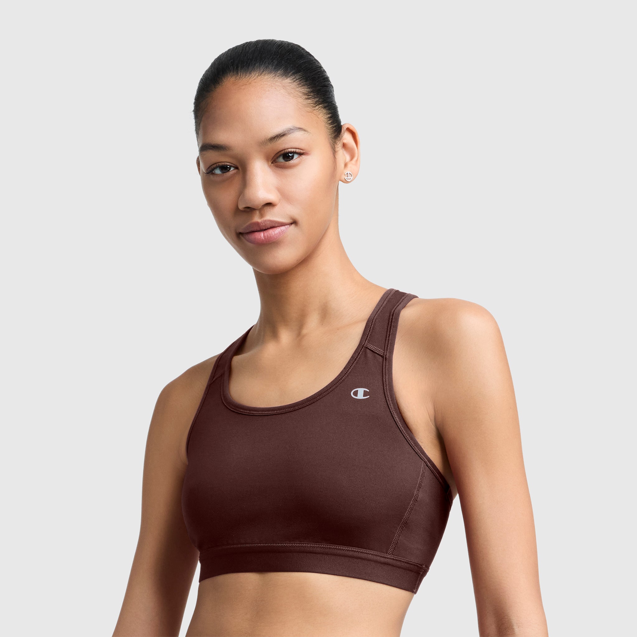 Champion Compression C Logo brassière Bitter Chocolate marron