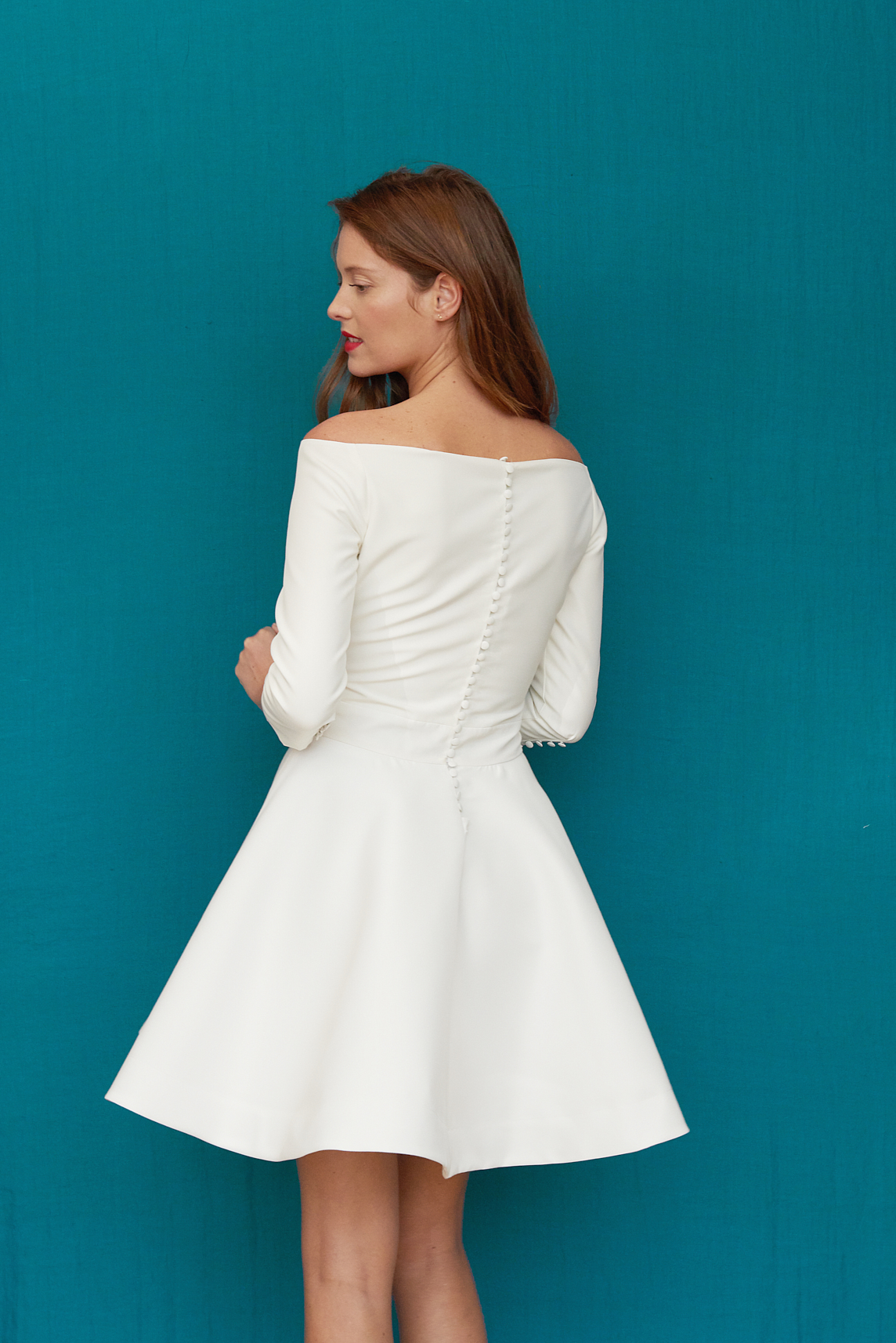 Maison Floret Prêt-à-marier Achille robe courte satin duchesse