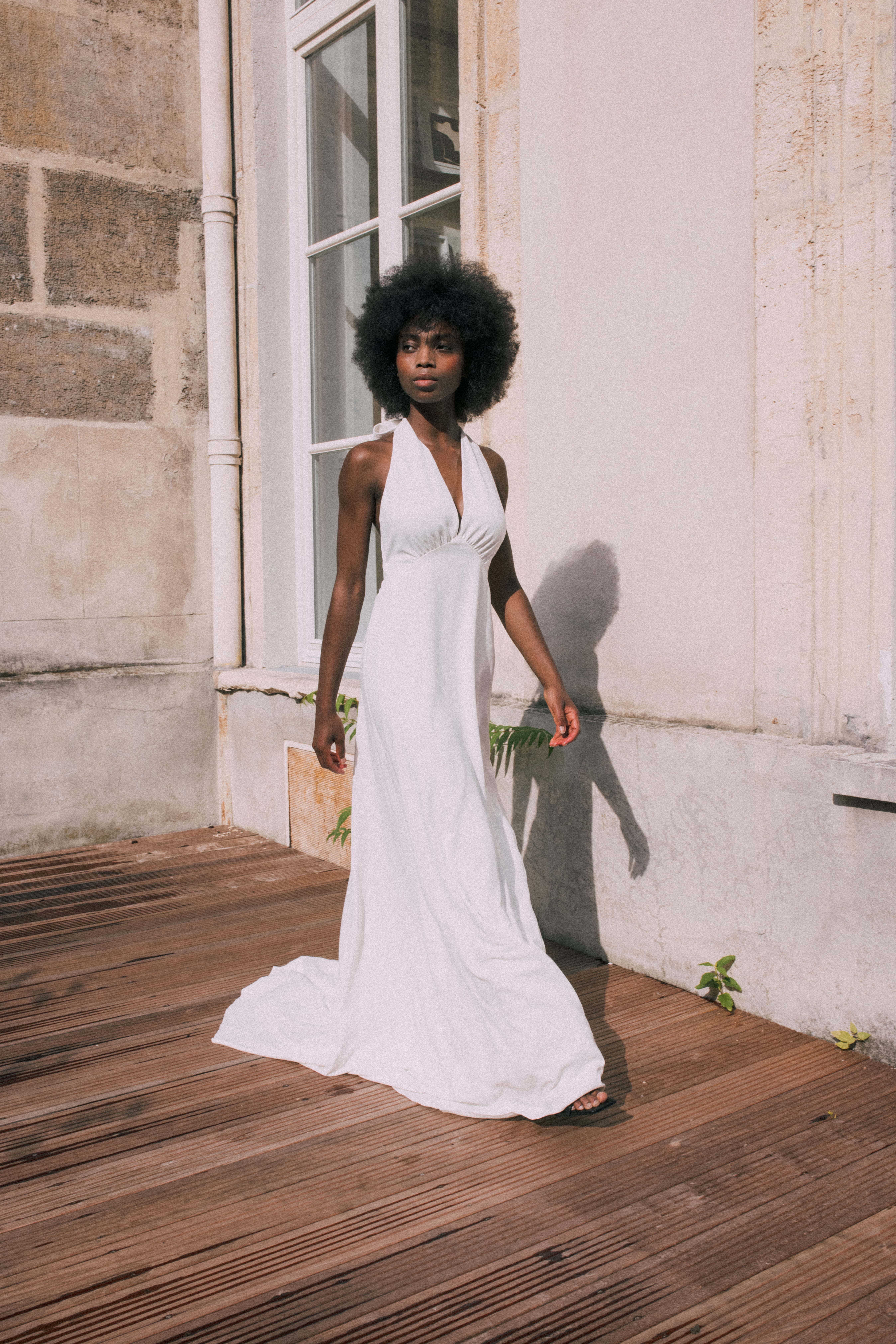 Maison Floret Sur-mesure Cooper robe nœud crêpe
