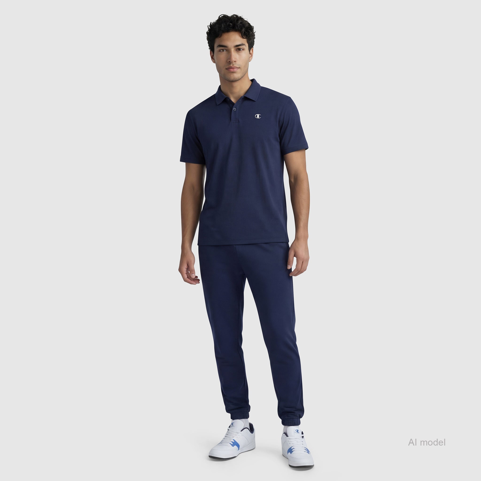Champion Sport Polo C Logo polo homme Deep Navy stretch