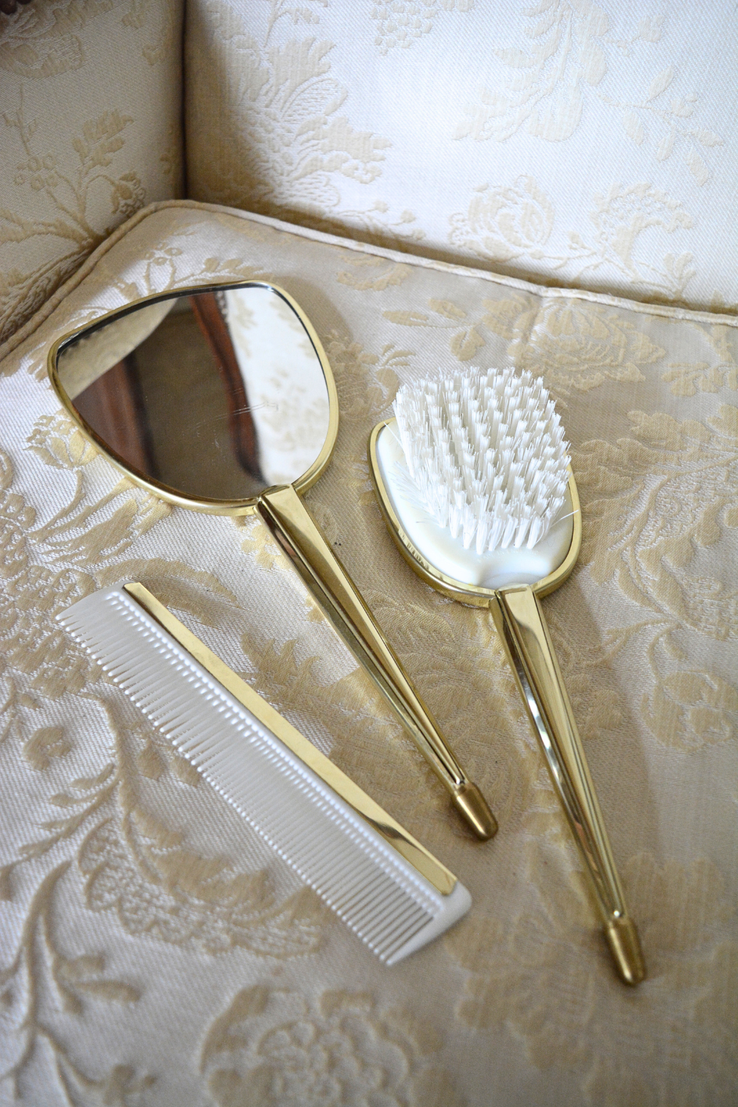 Solène Gisèle Nécessaires Set de Coiffure Vintage miroir doré