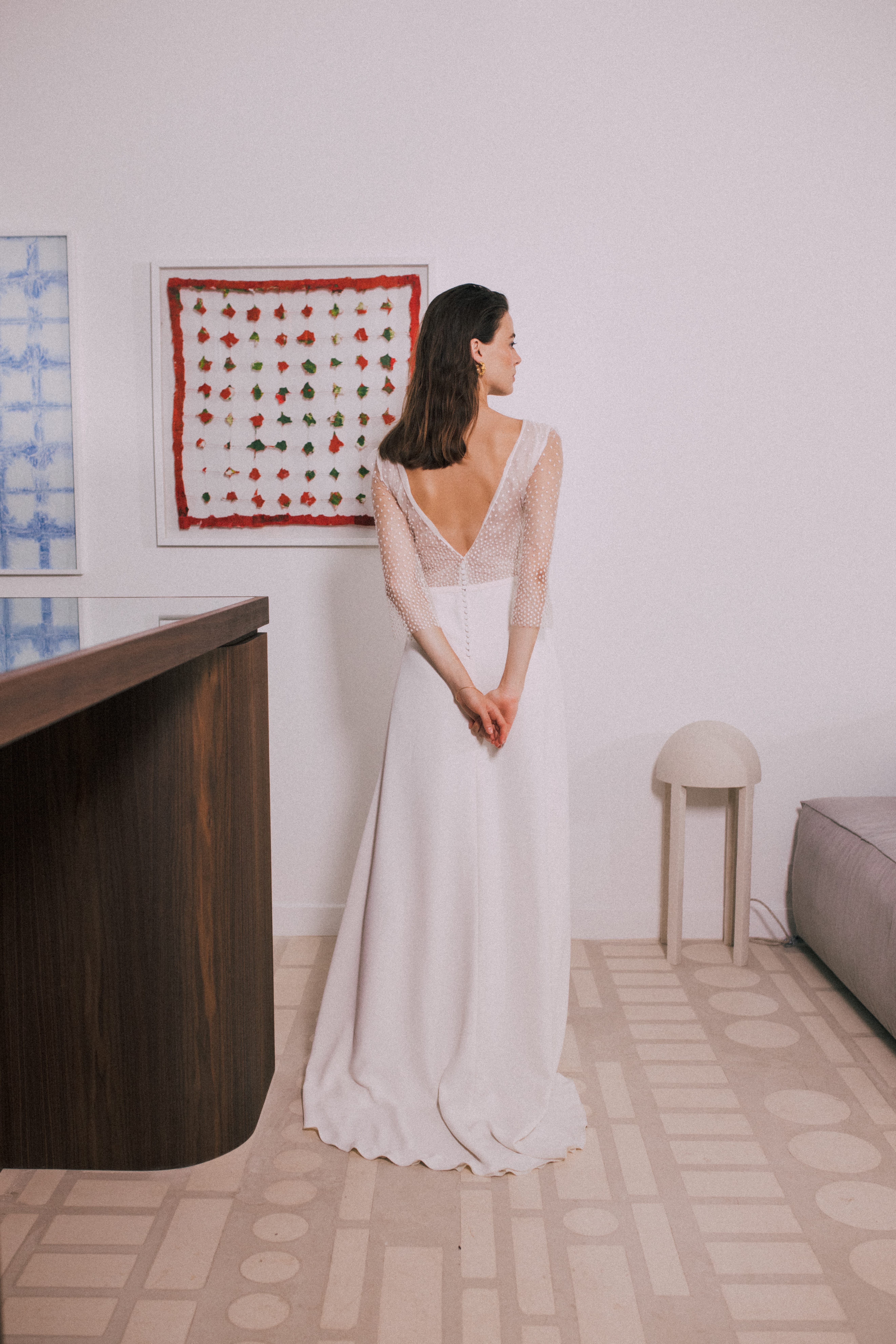 Maison Floret Sur-mesure Heston robe tulle plumetis dégradé
