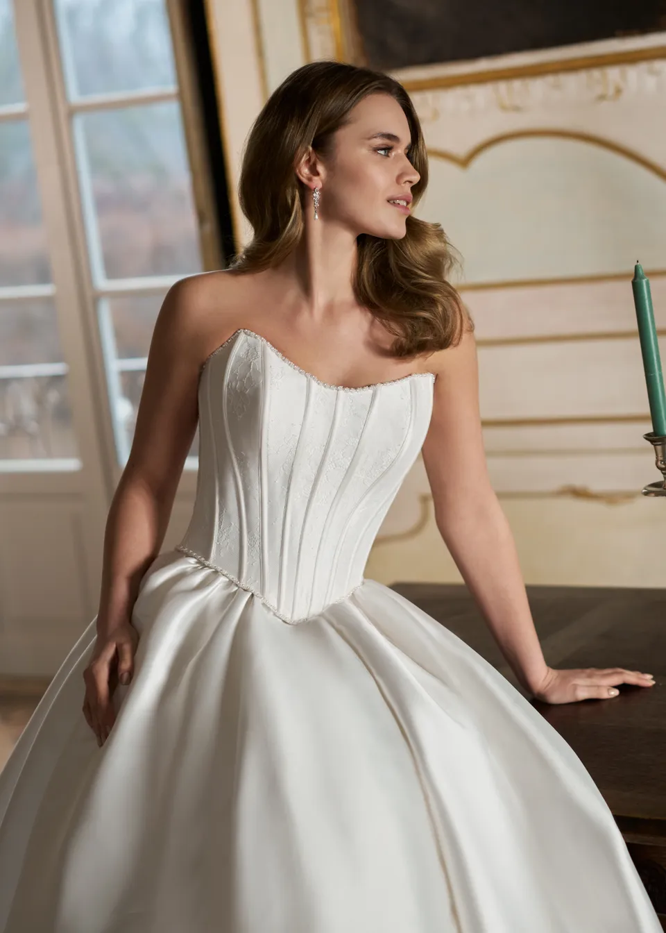 Hervé Paris Mix & Match Numa top de mariée dentelle