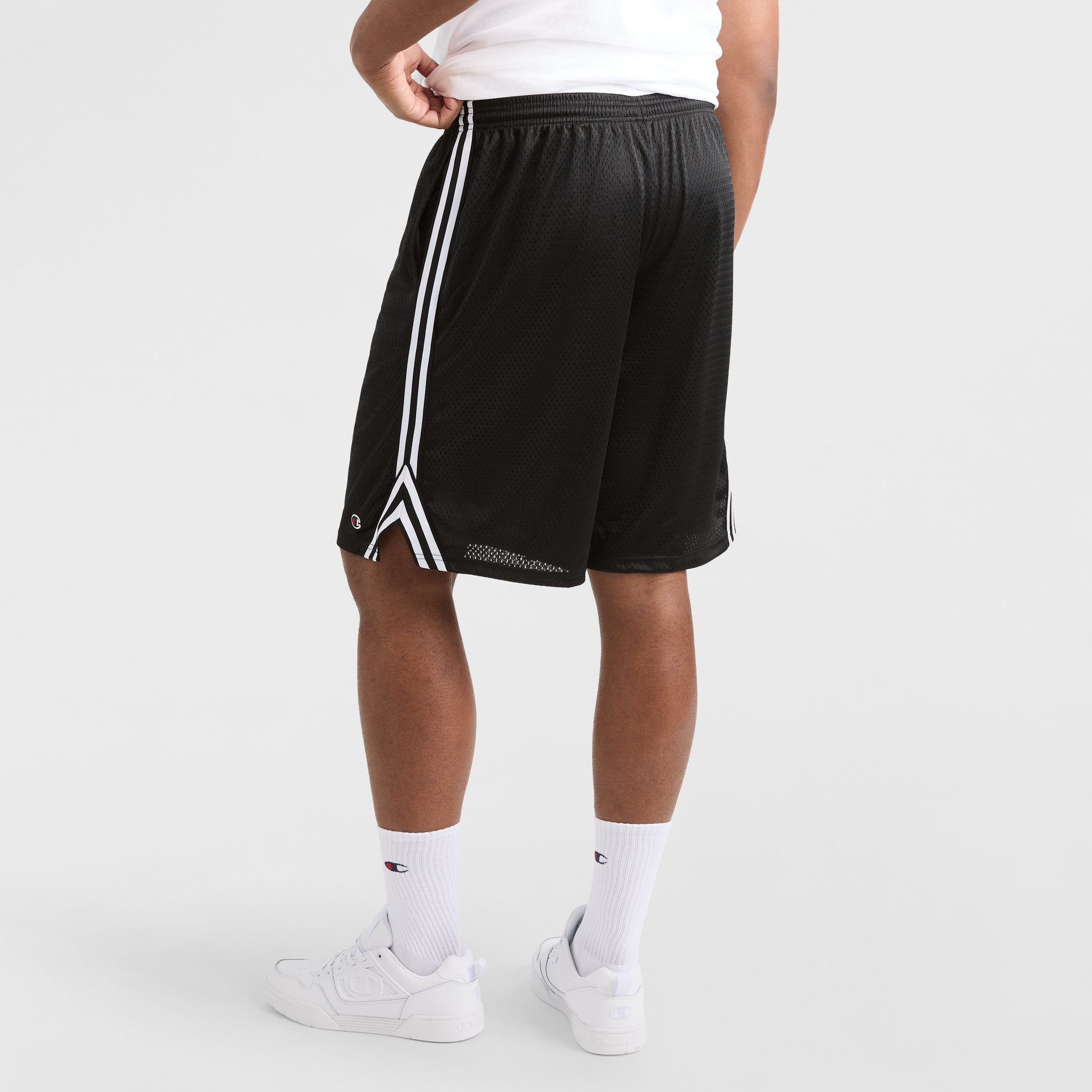Champion Lacrosse 10" short mesh noir grande taille homme