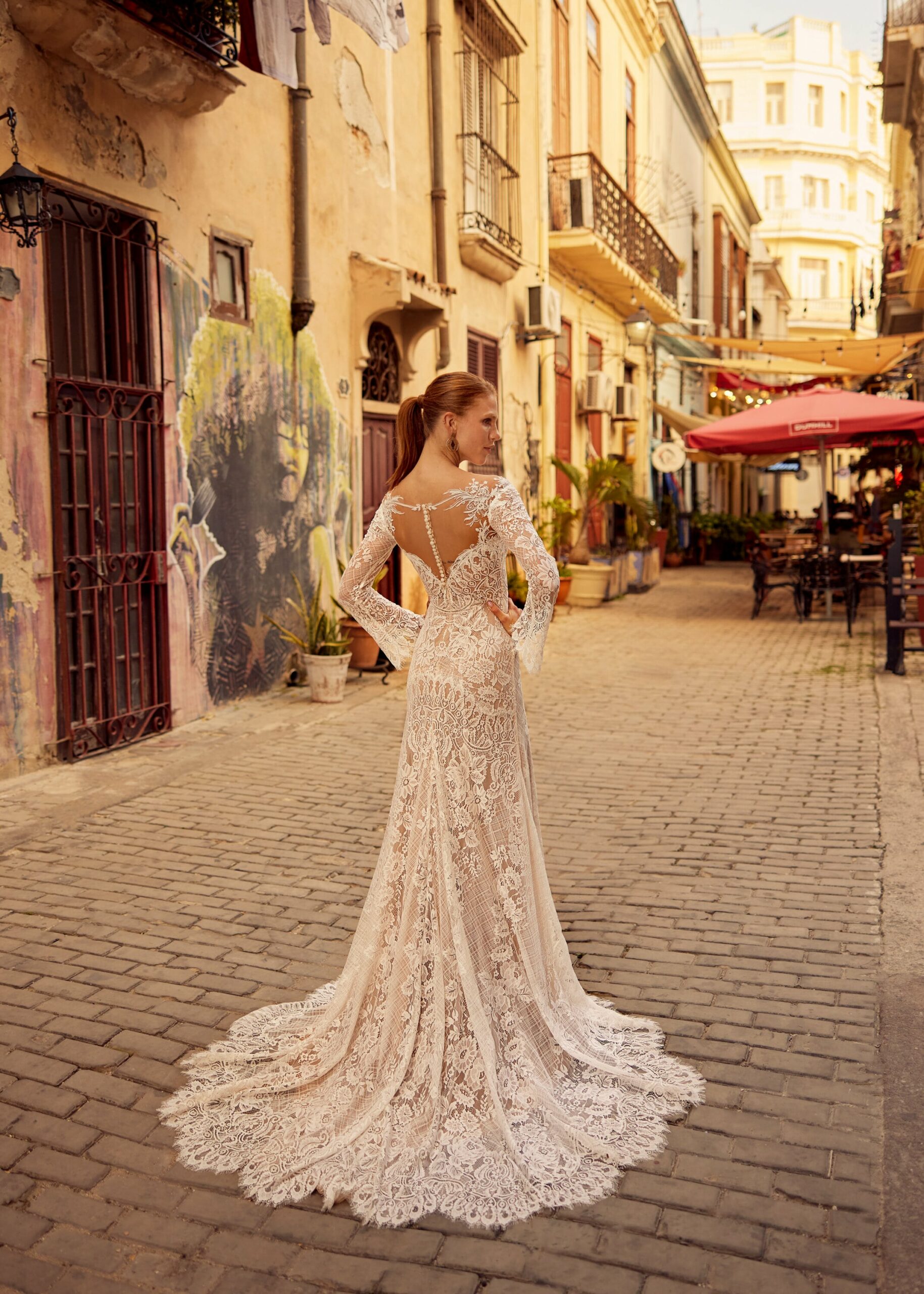 Hervé Paris Libre Lyra robe de mariée dentelle ivoire