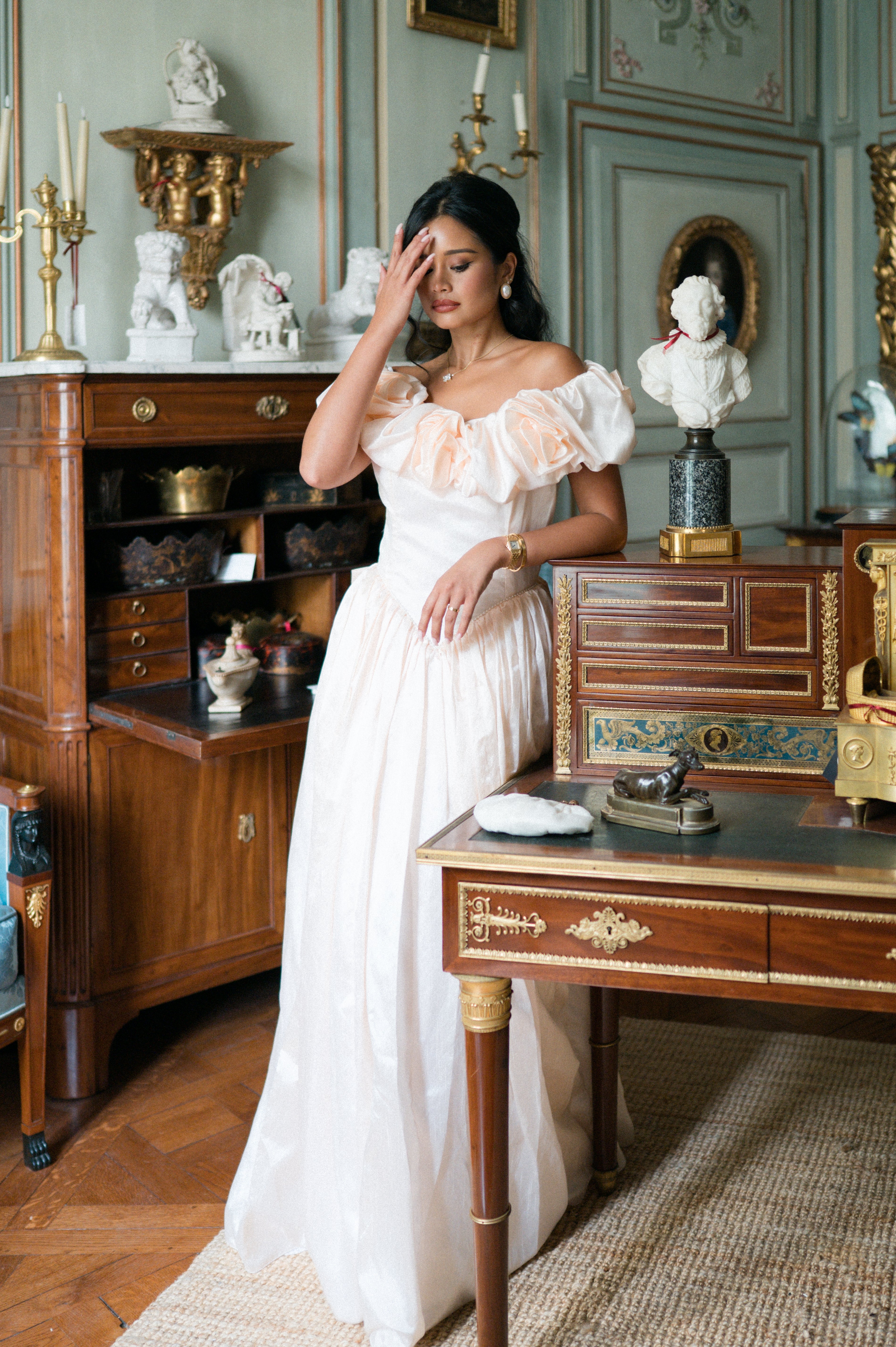 Solène Gisèle La mariée Robe Rosalie robe saumon 34 soie
