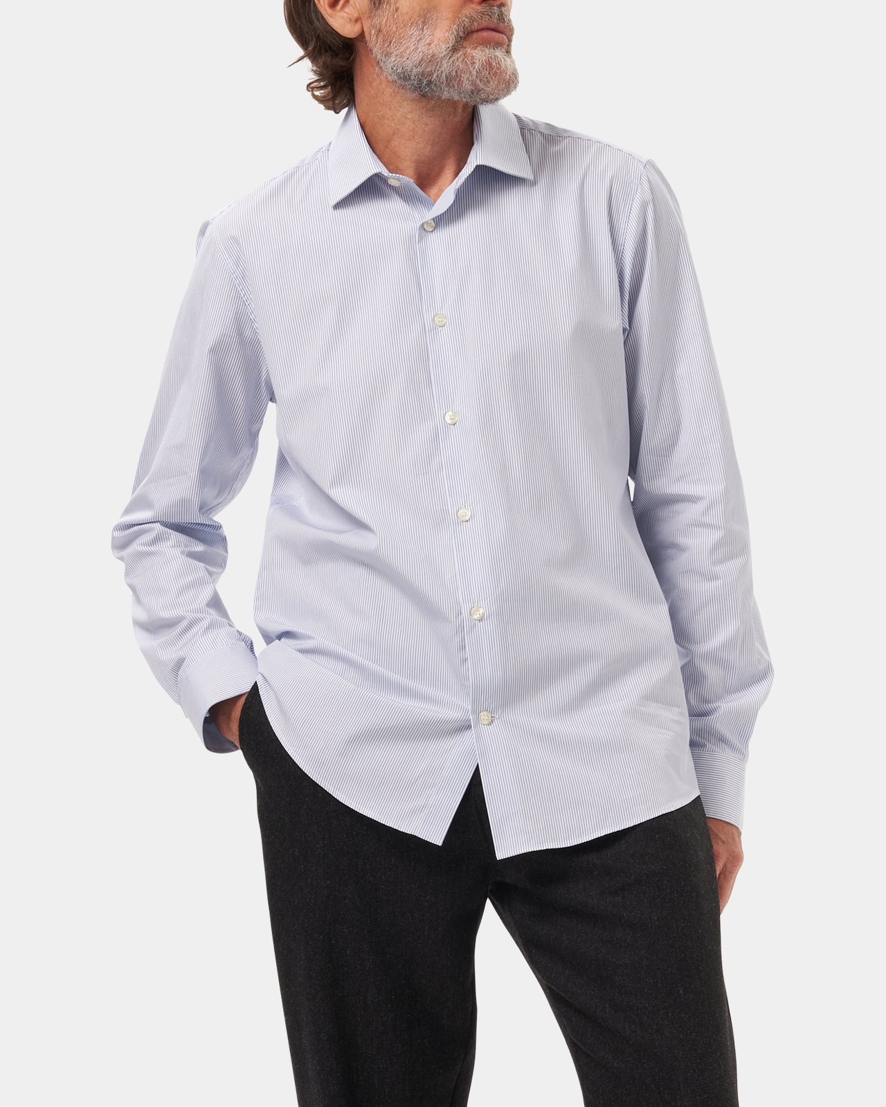 LAFAURIE LUTECE chemise blanc navy rayée coton