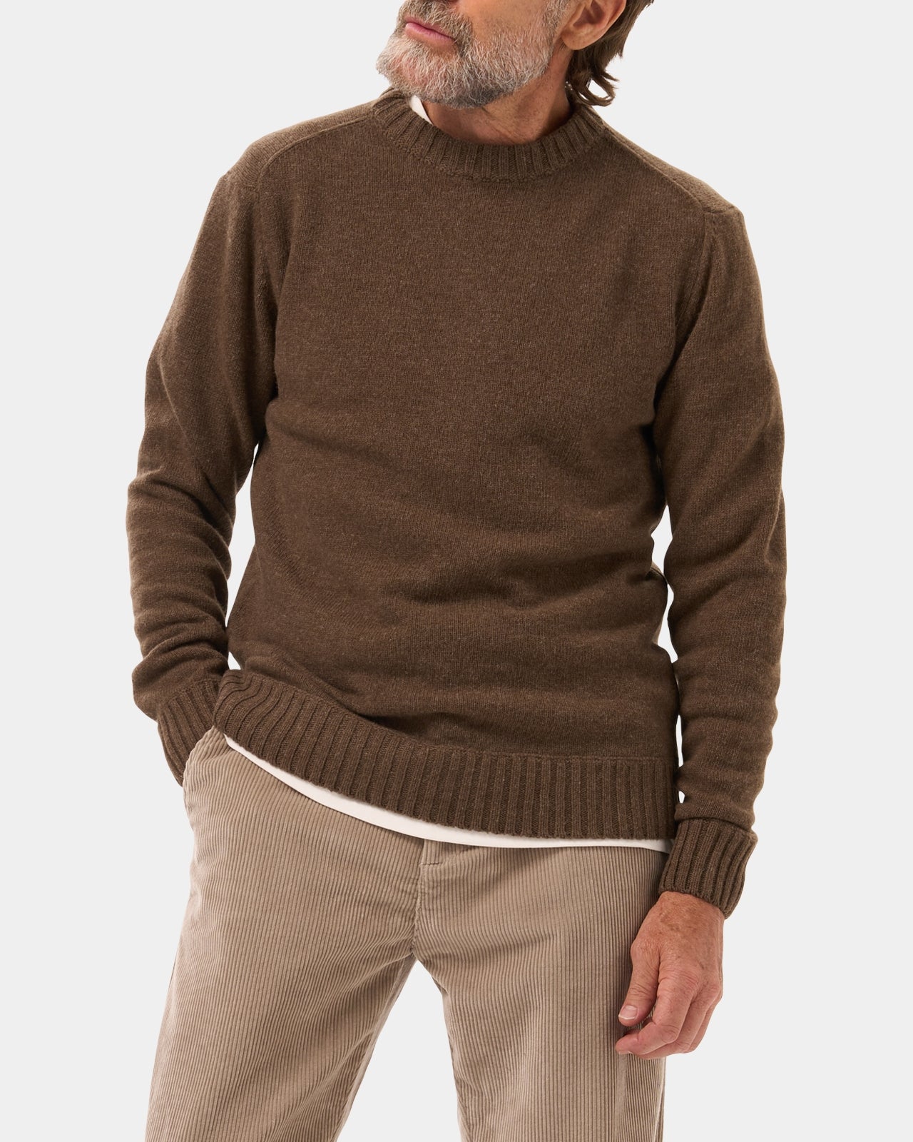 LAFAURIE CLAUDIO Marron Latte pull laine lambswool