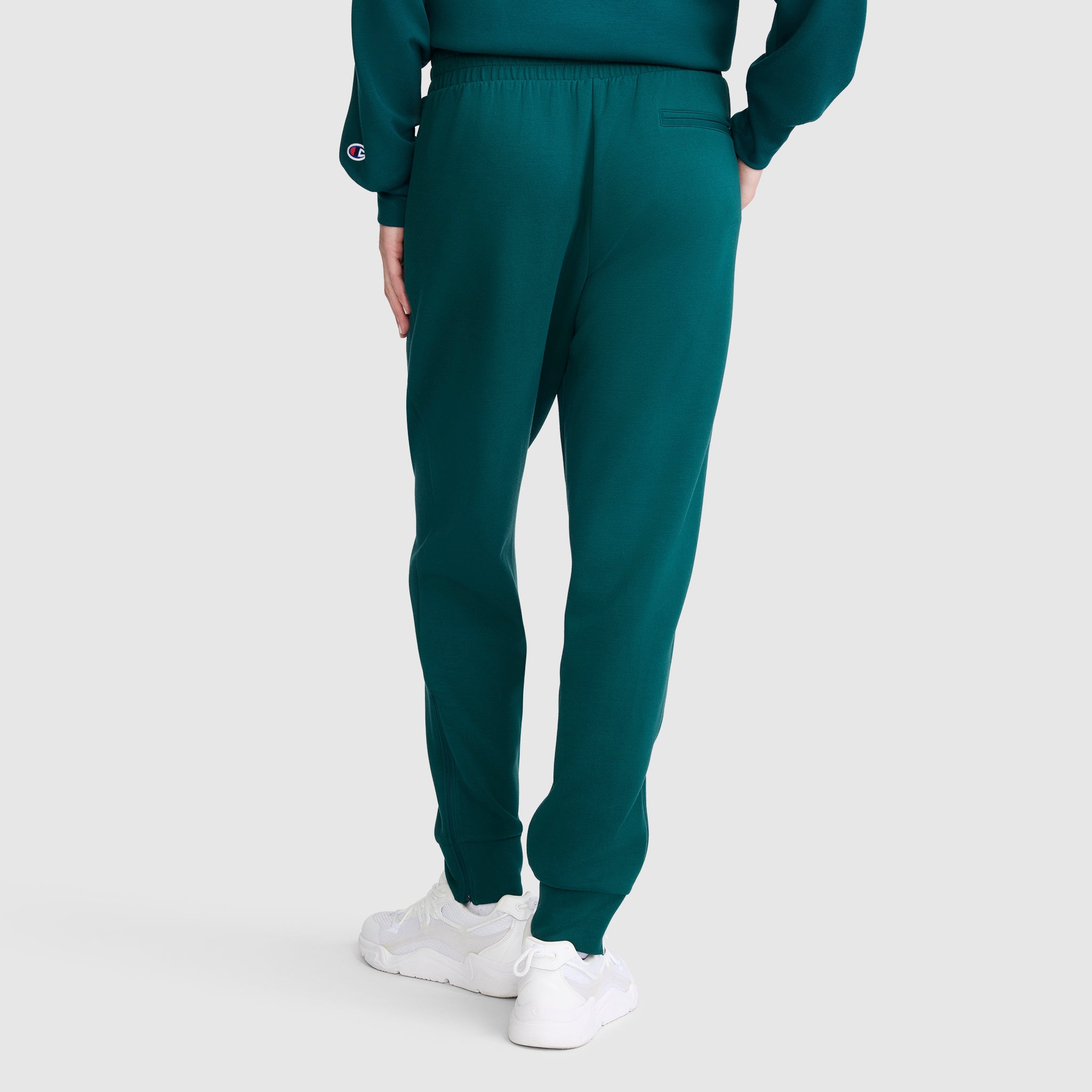 Champion Taper Leg jogger femme vert sarcelle zip