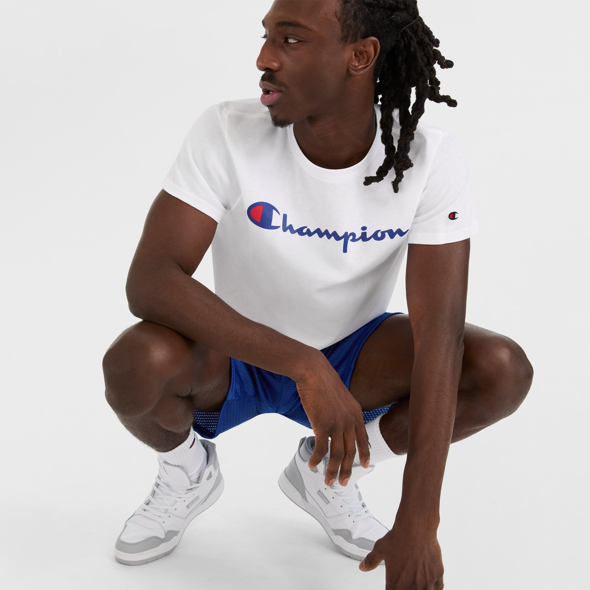 Champion Classic Graphic Script Logo t-shirt homme Bright White coton
