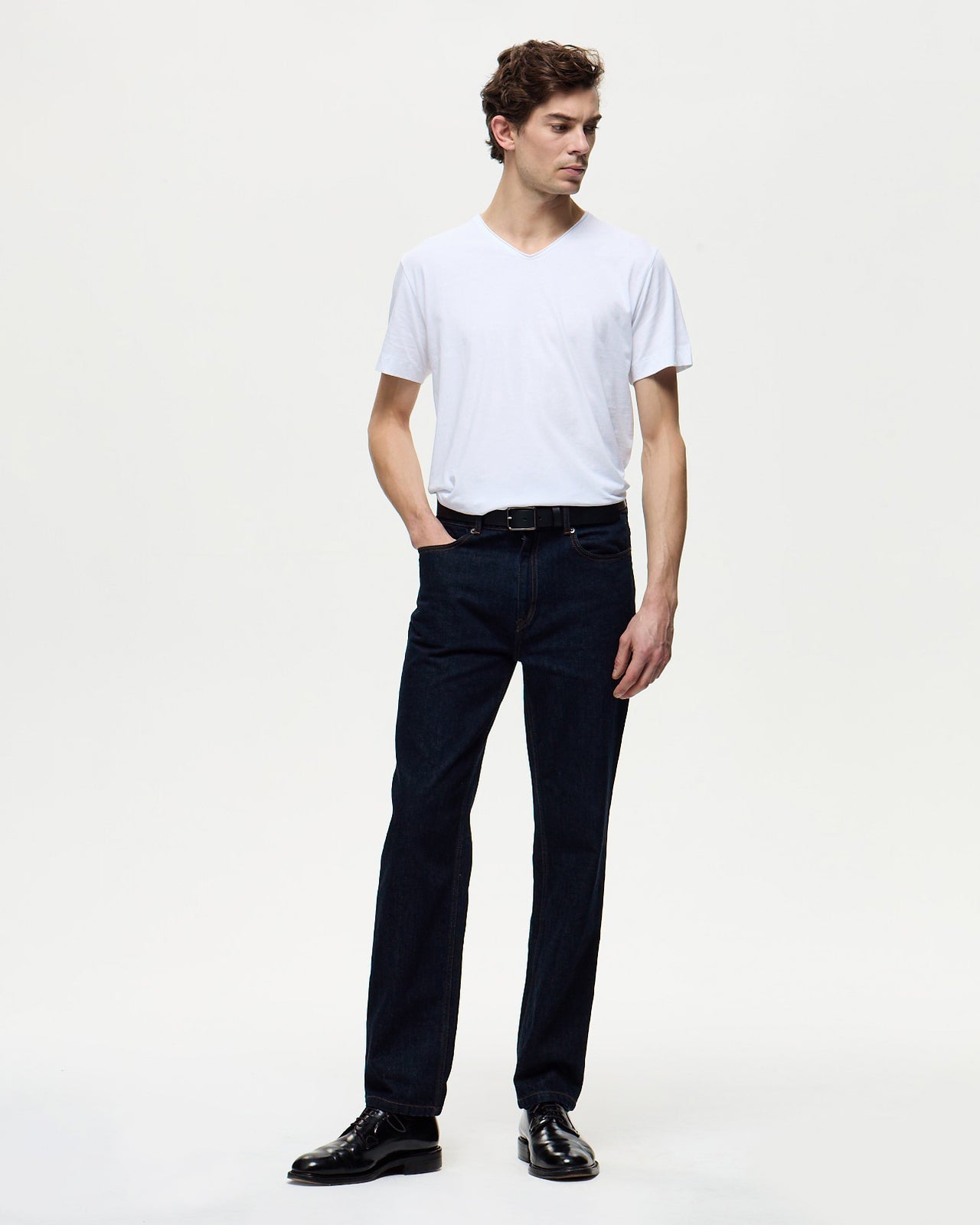 LAFAURIE Barry T-Shirt Blanc Col V Voile Coton