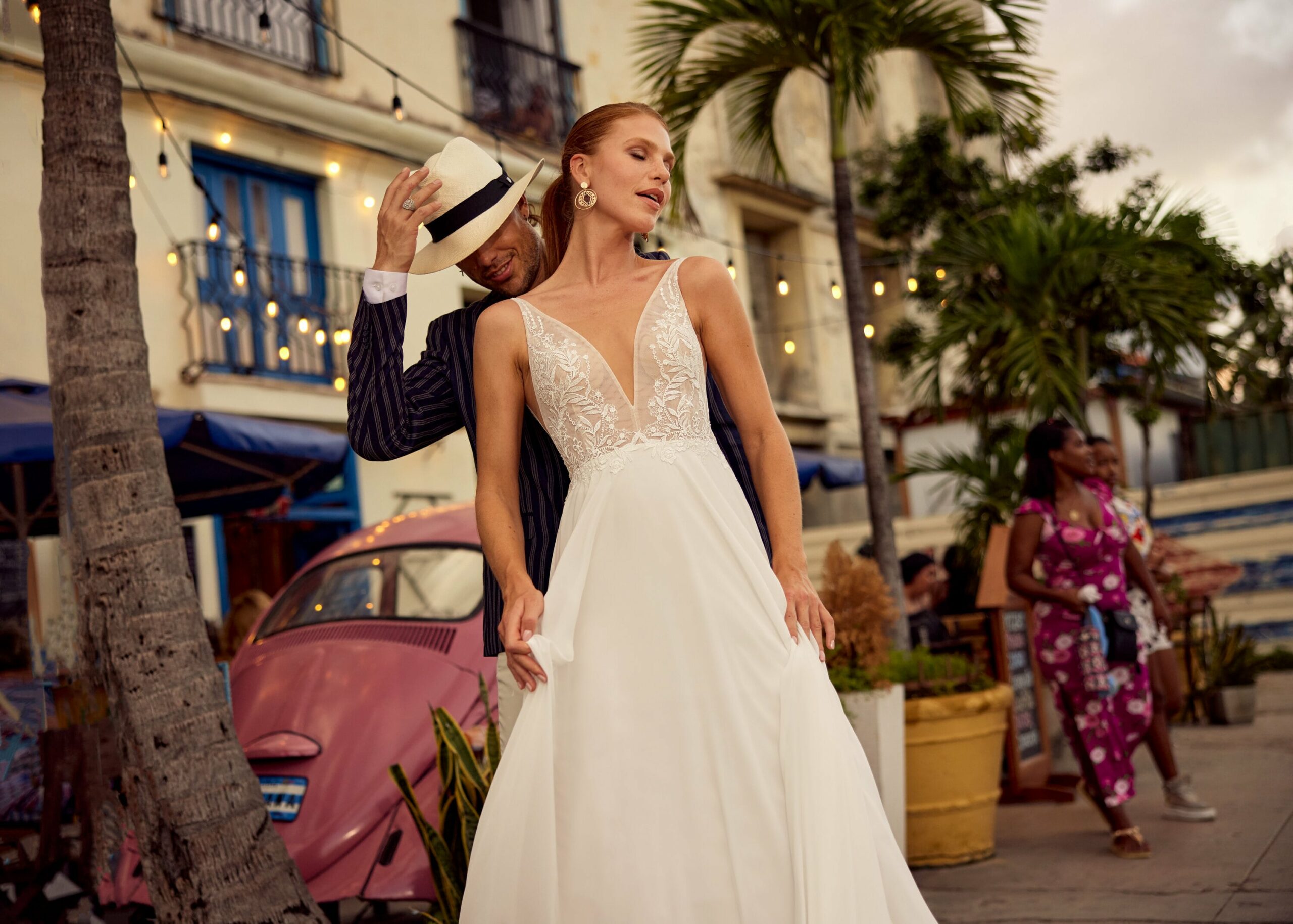 Hervé Paris Libre Lior-A robe de mariée blanche longue