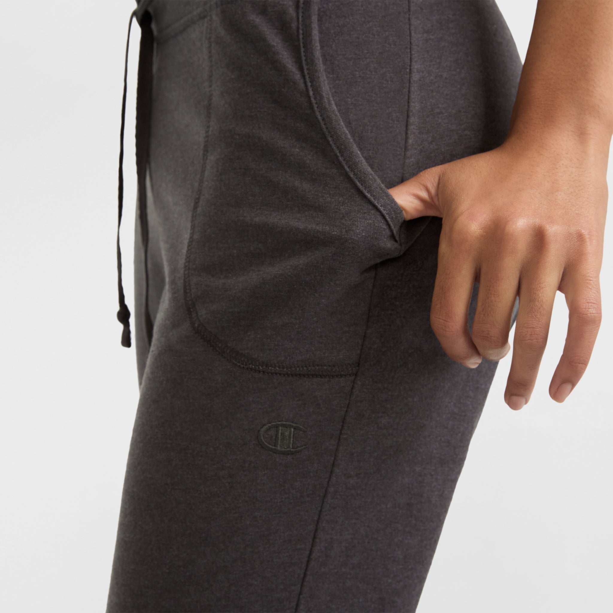 Champion Jersey Jogger Pantalon Jogging Granite Heather Coton Slim