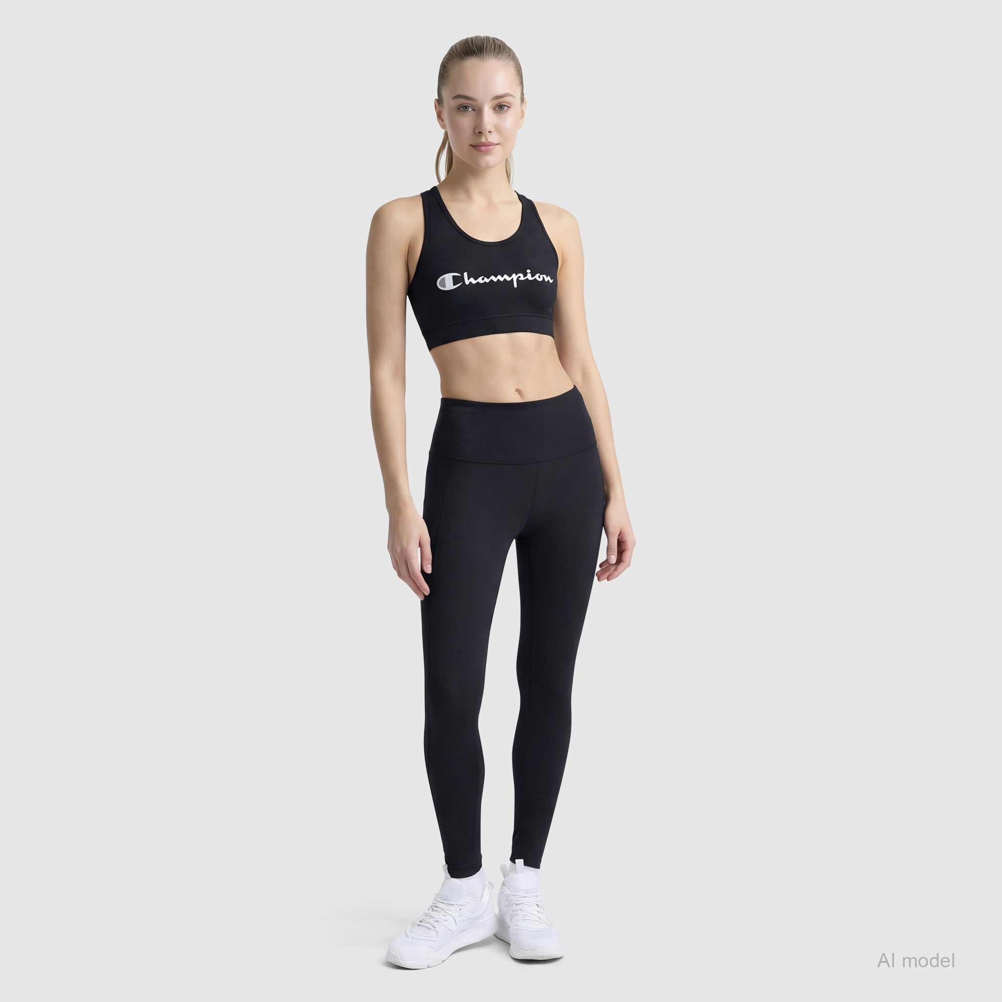 Champion Sports Bra Script Logo brassière noire coton S-2XL