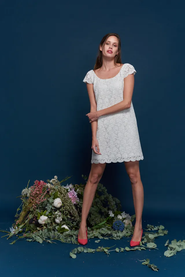 Maison Floret Prêt-à-marier Lester robe de mariée guipure