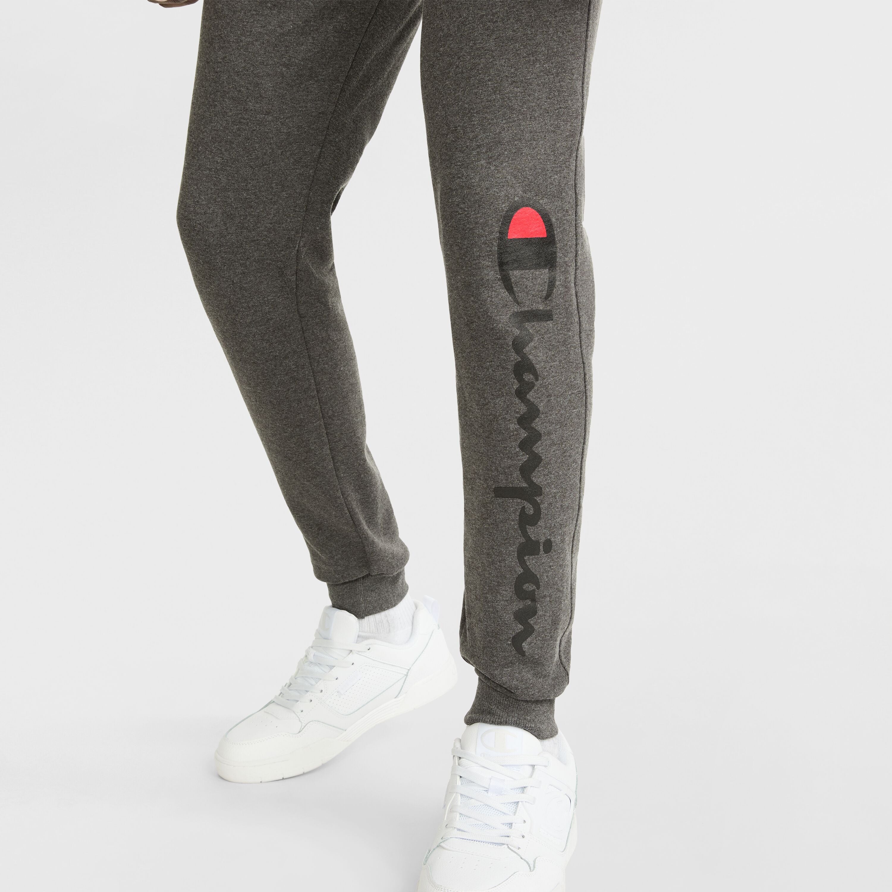 Champion Powerblend Jogger Script Logo homme gris chiné