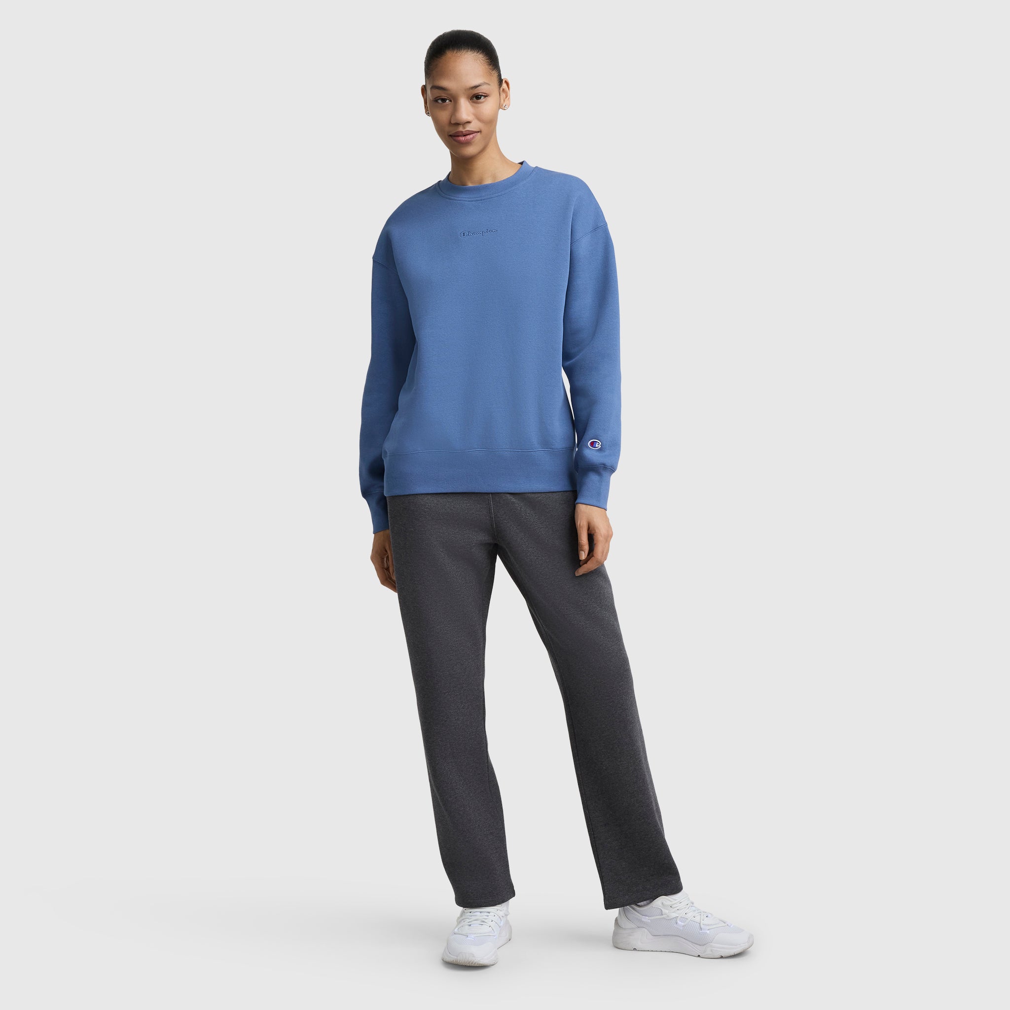Champion Powerblend jogging droit gris molleton homme